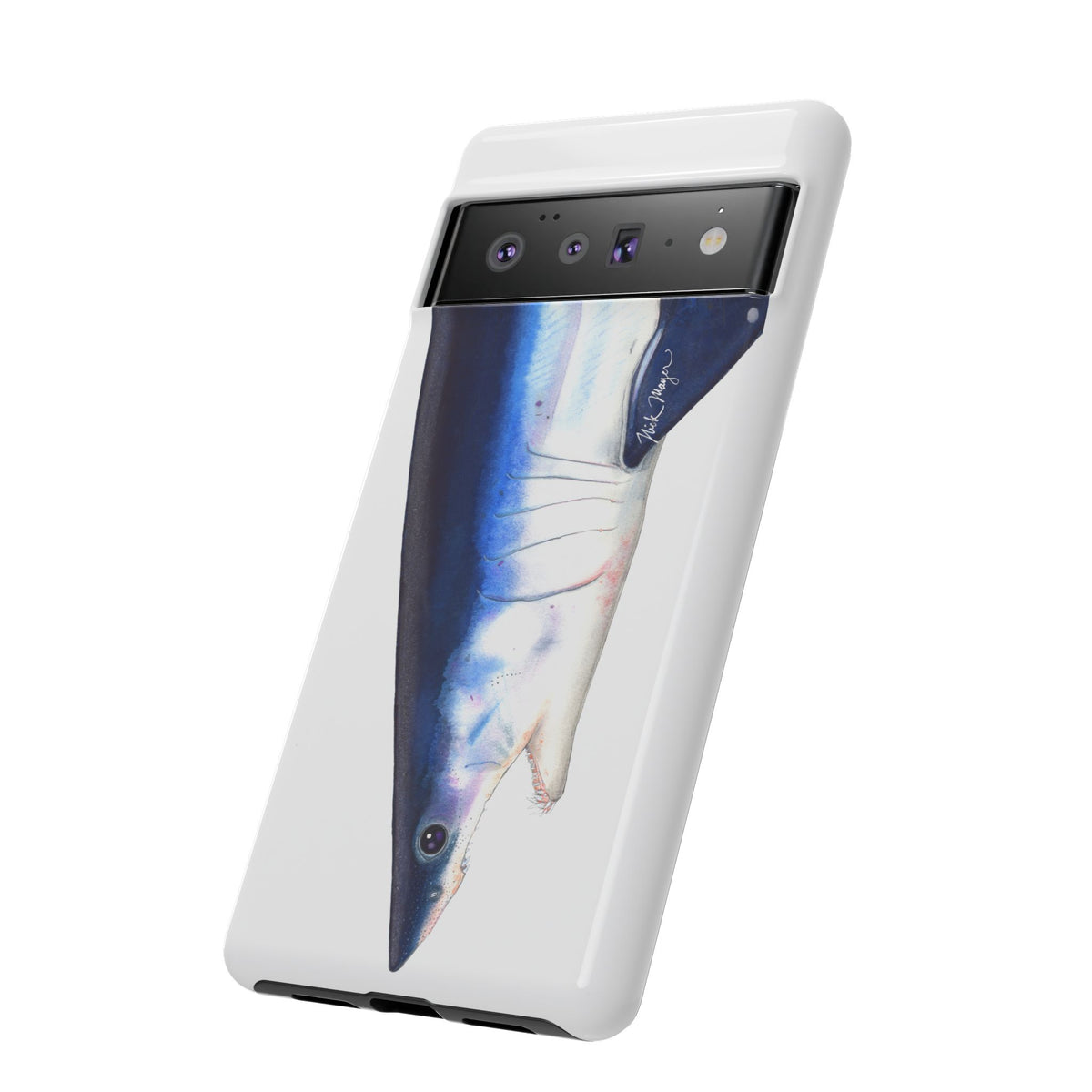 Mako Shark Face White Phone Case (Samsung) Printify