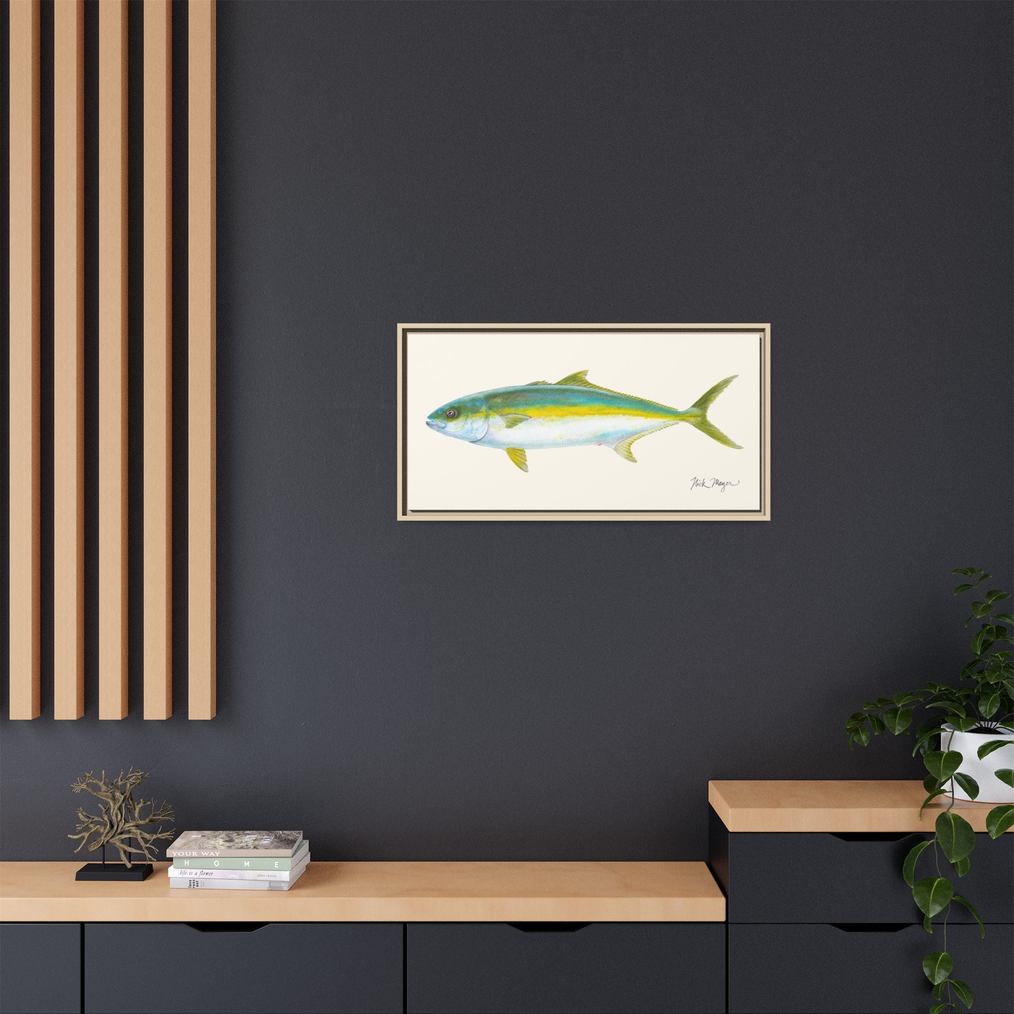 California Yellowtail I Framed Canvas Print Printify