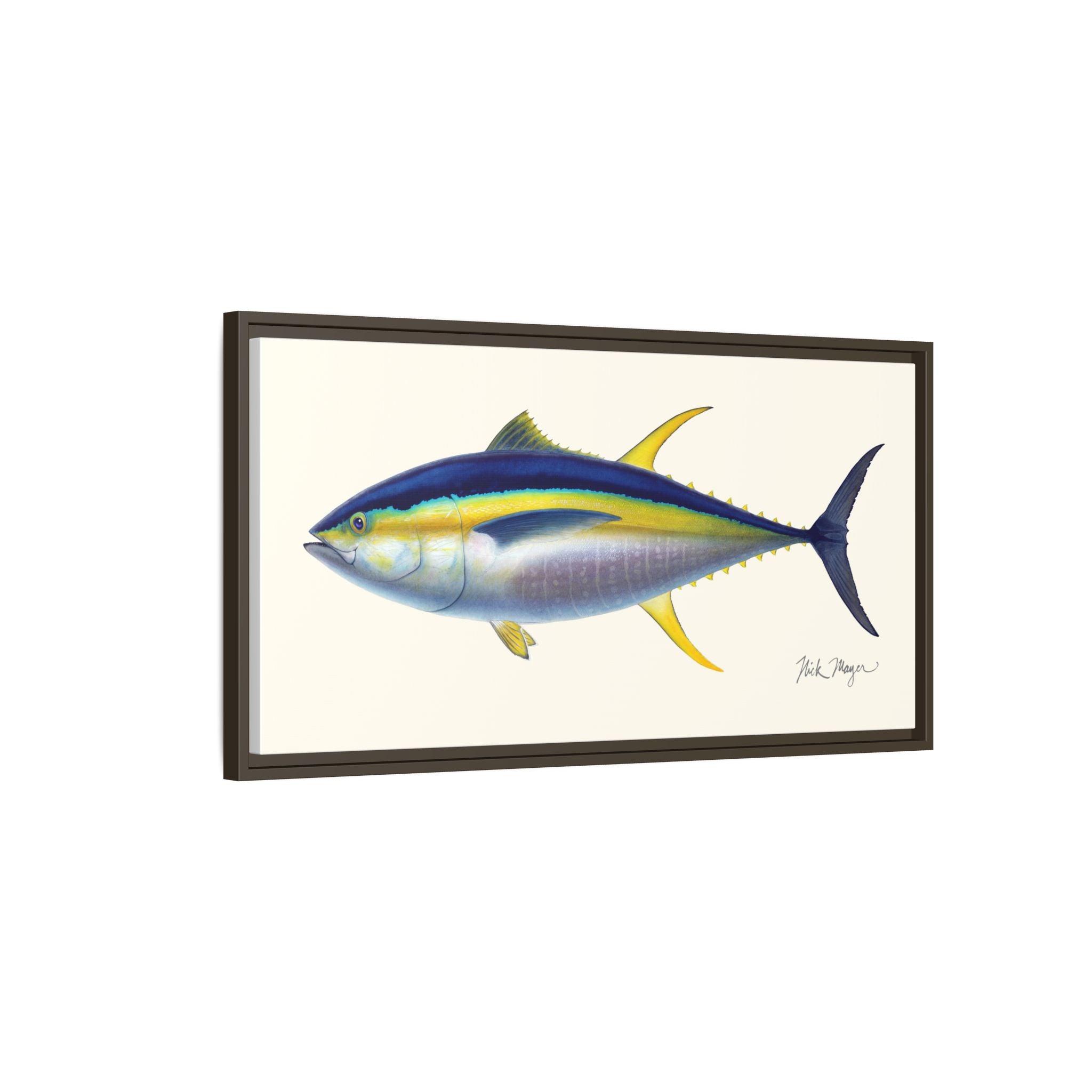 Yellowfin Tuna Framed Canvas Print Printify