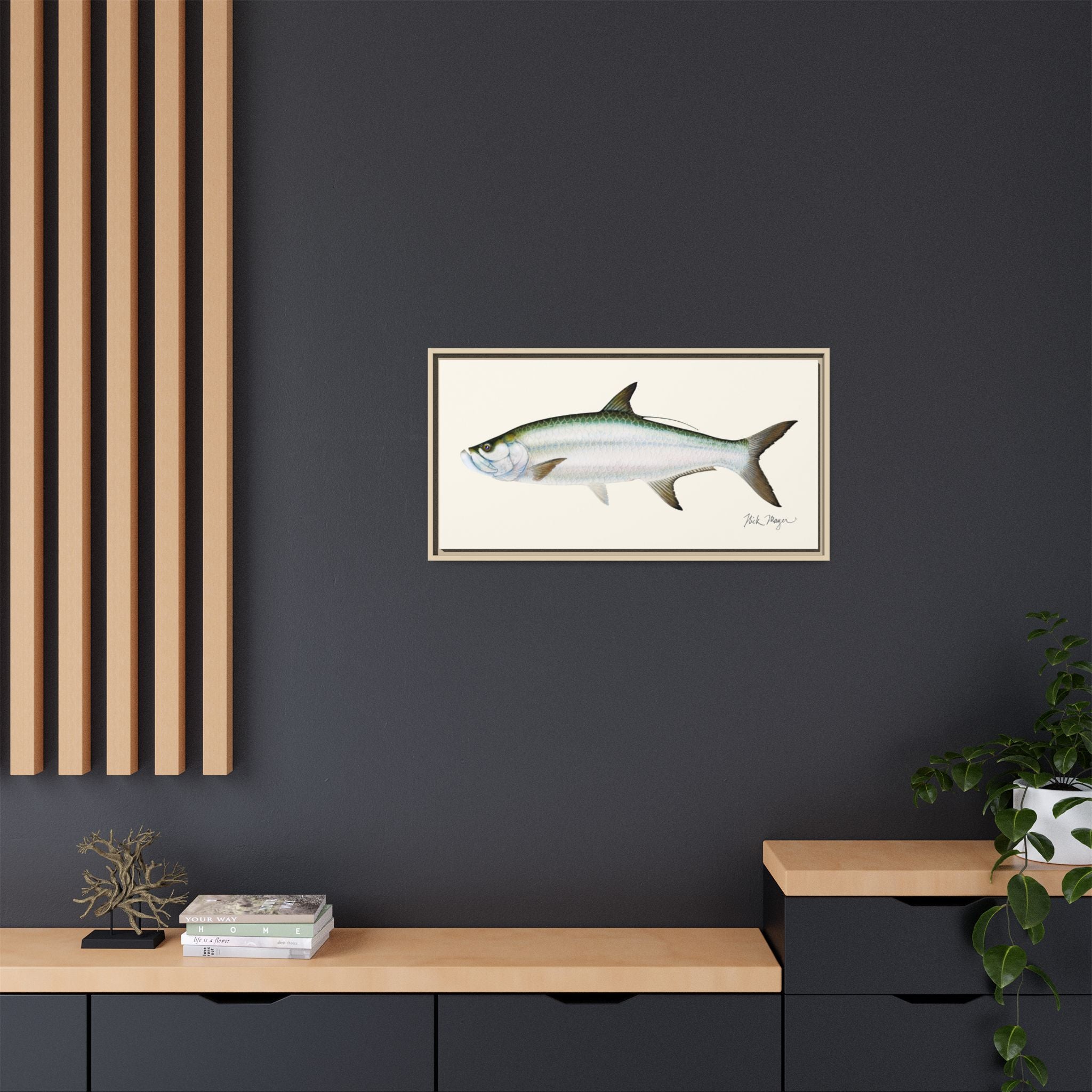 Tarpon Framed Canvas Print Printify