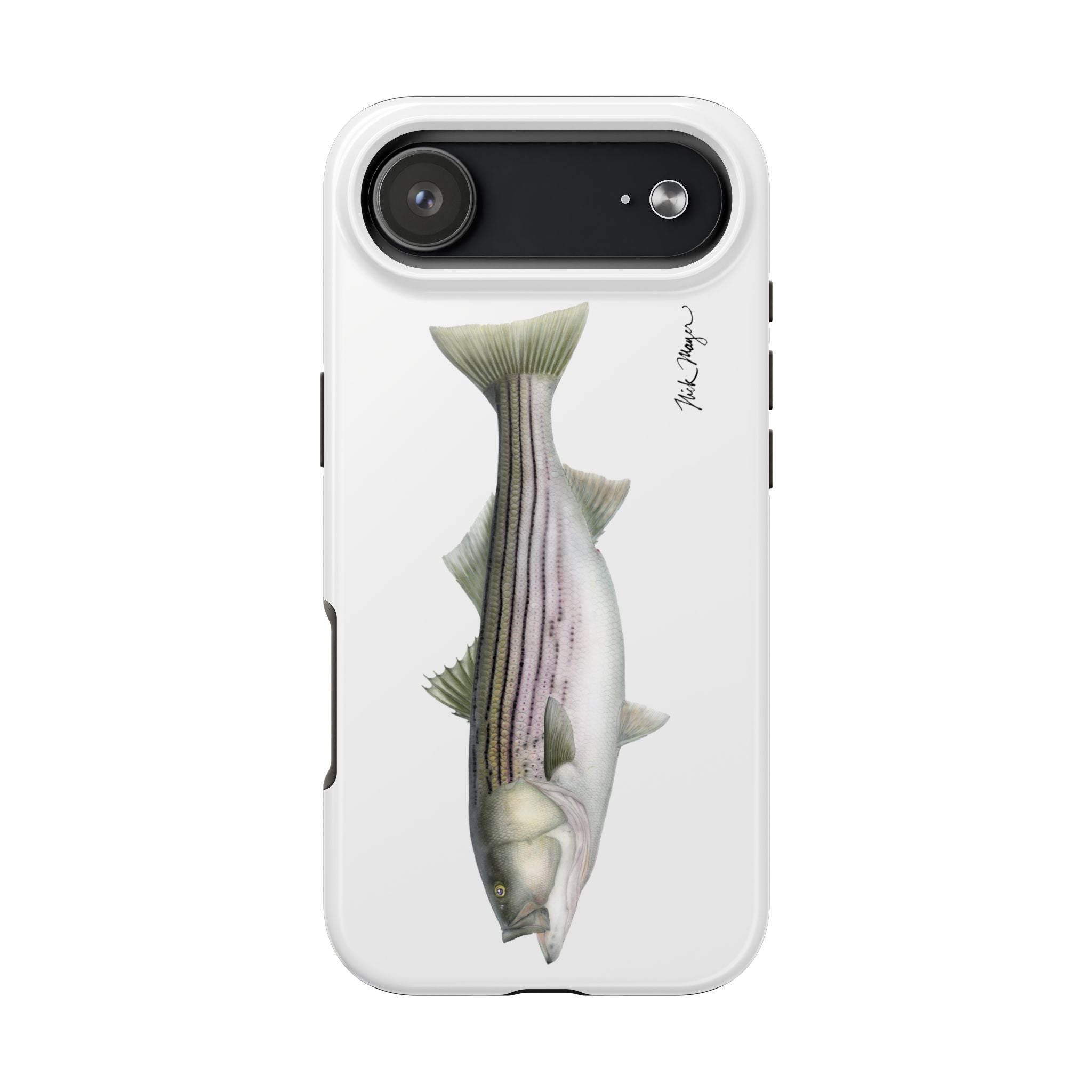 30 lb Striper White Phone Case (iPhone)