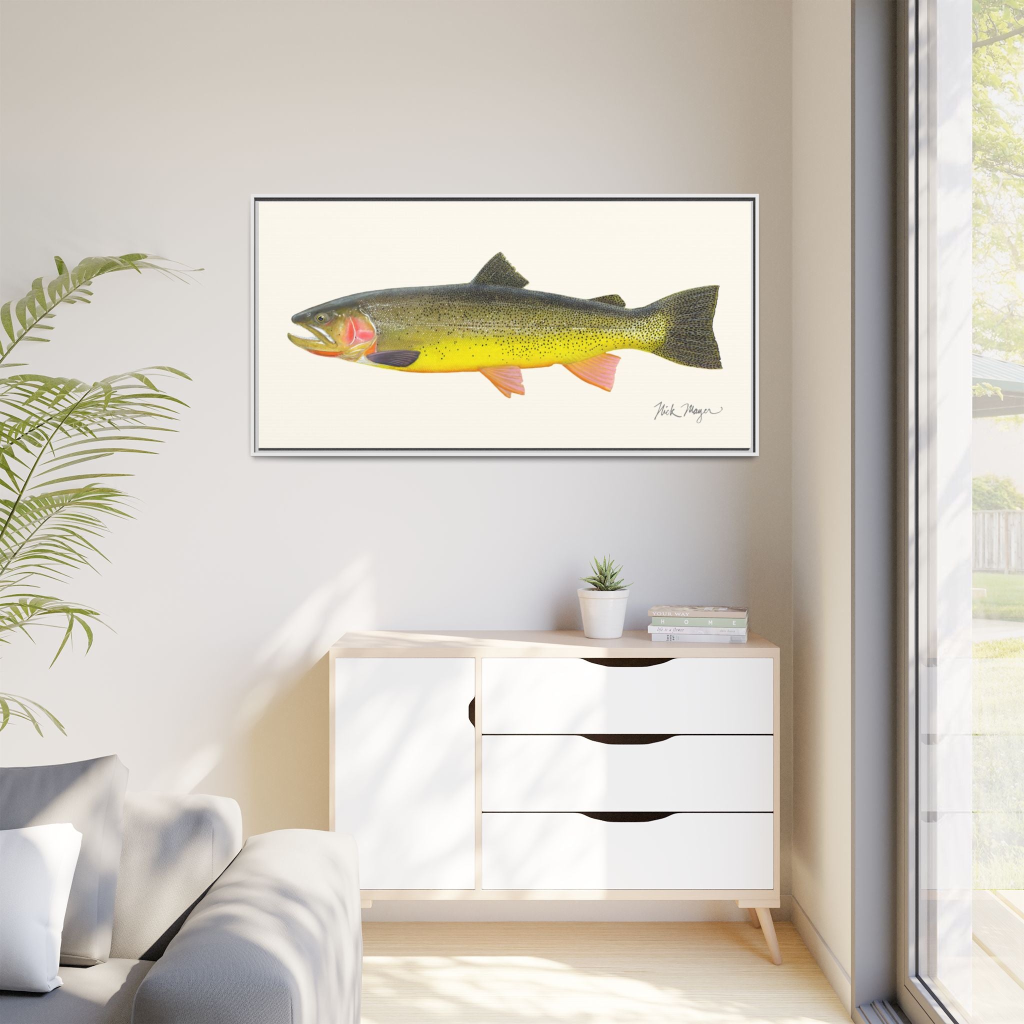 Cutthroat Trout III Framed Canvas Print Printify