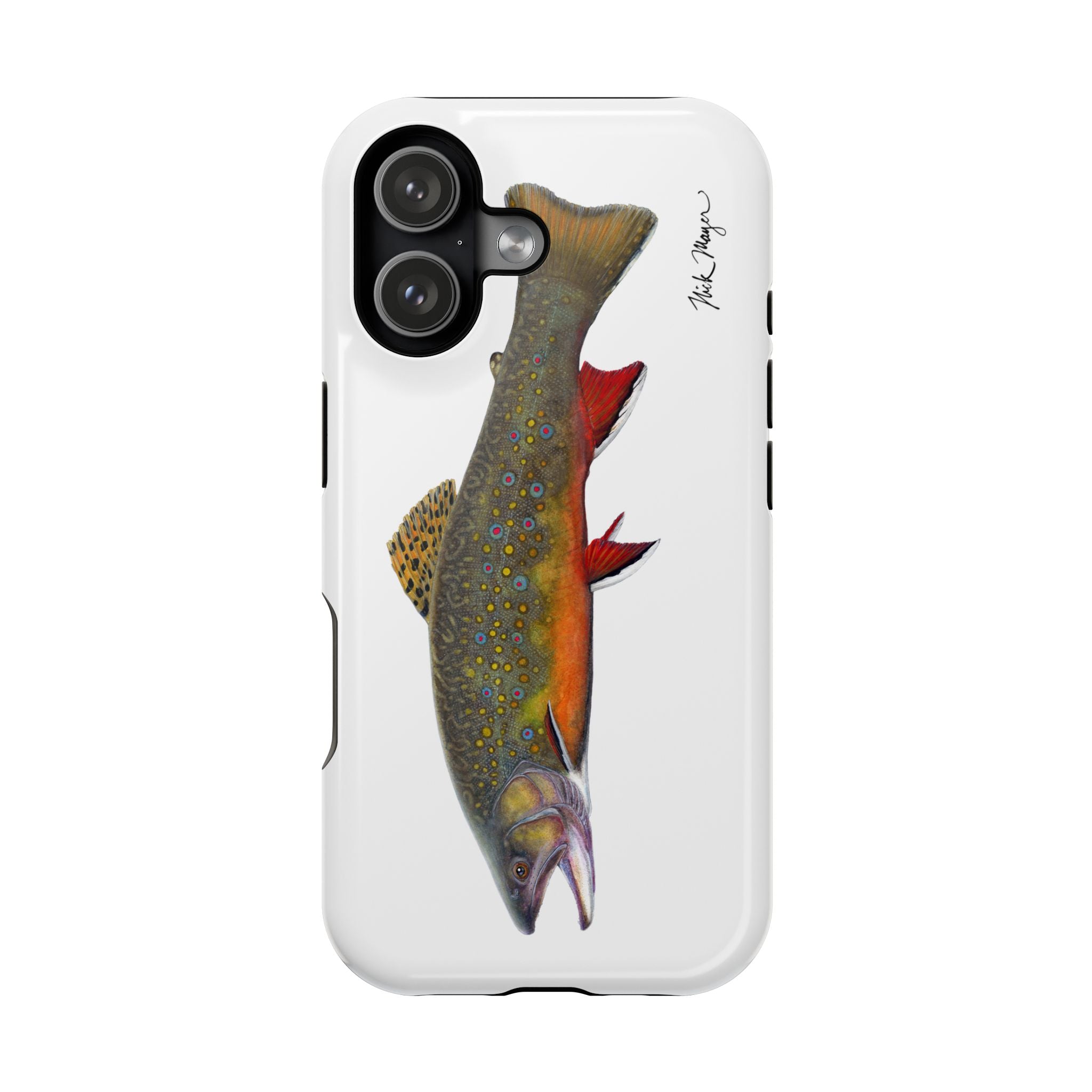 Brook Trout MagSafe White iPhone Case