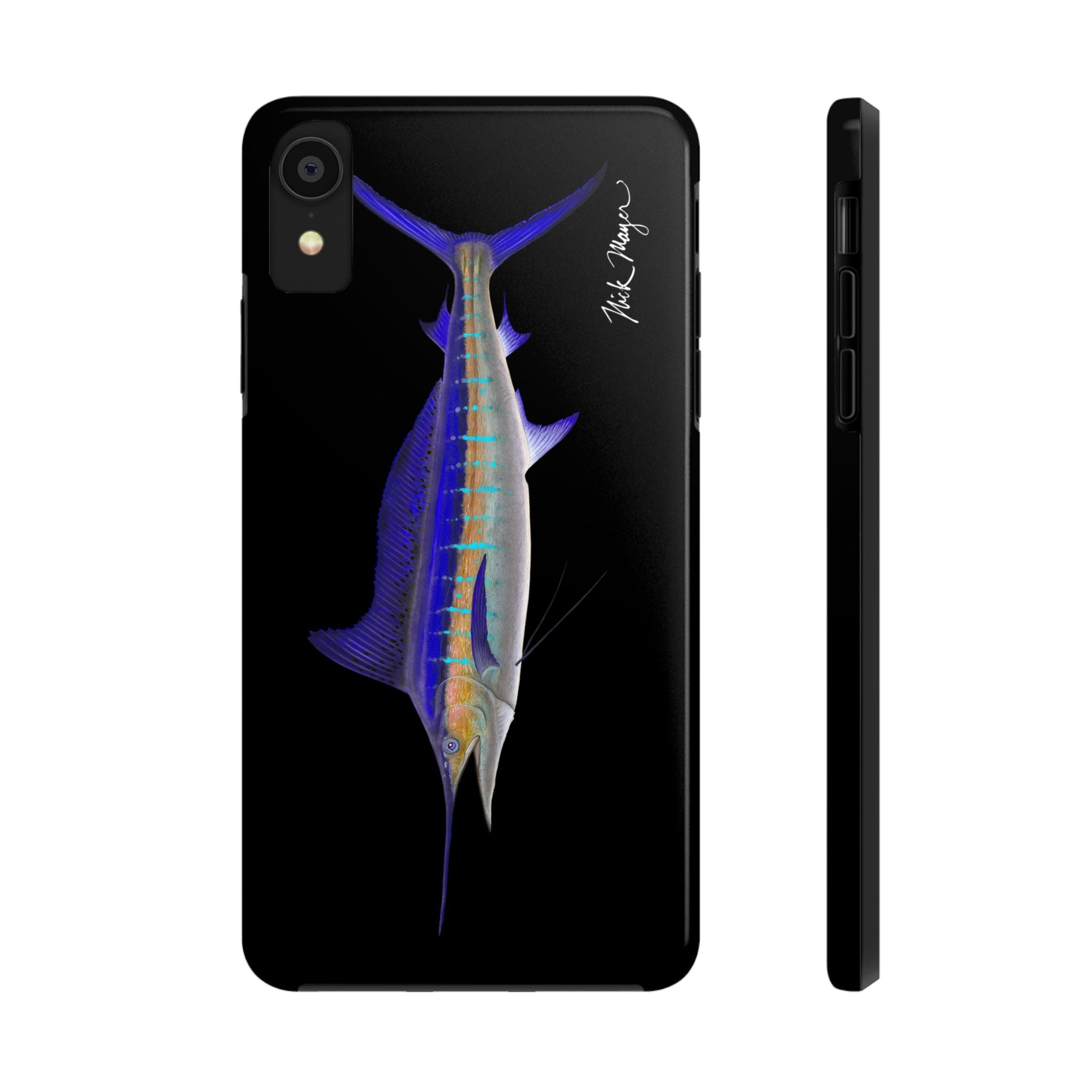 Striped Marlin Black Phone Case (iPhone)