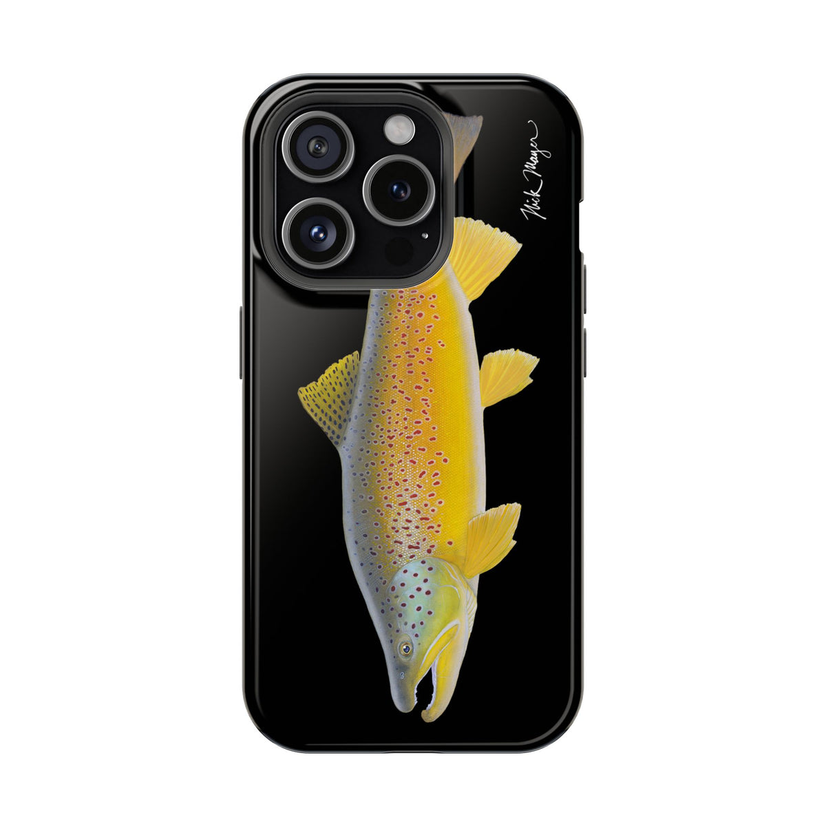 Brown Trout 3 Black MagSafe iPhone Case Printify