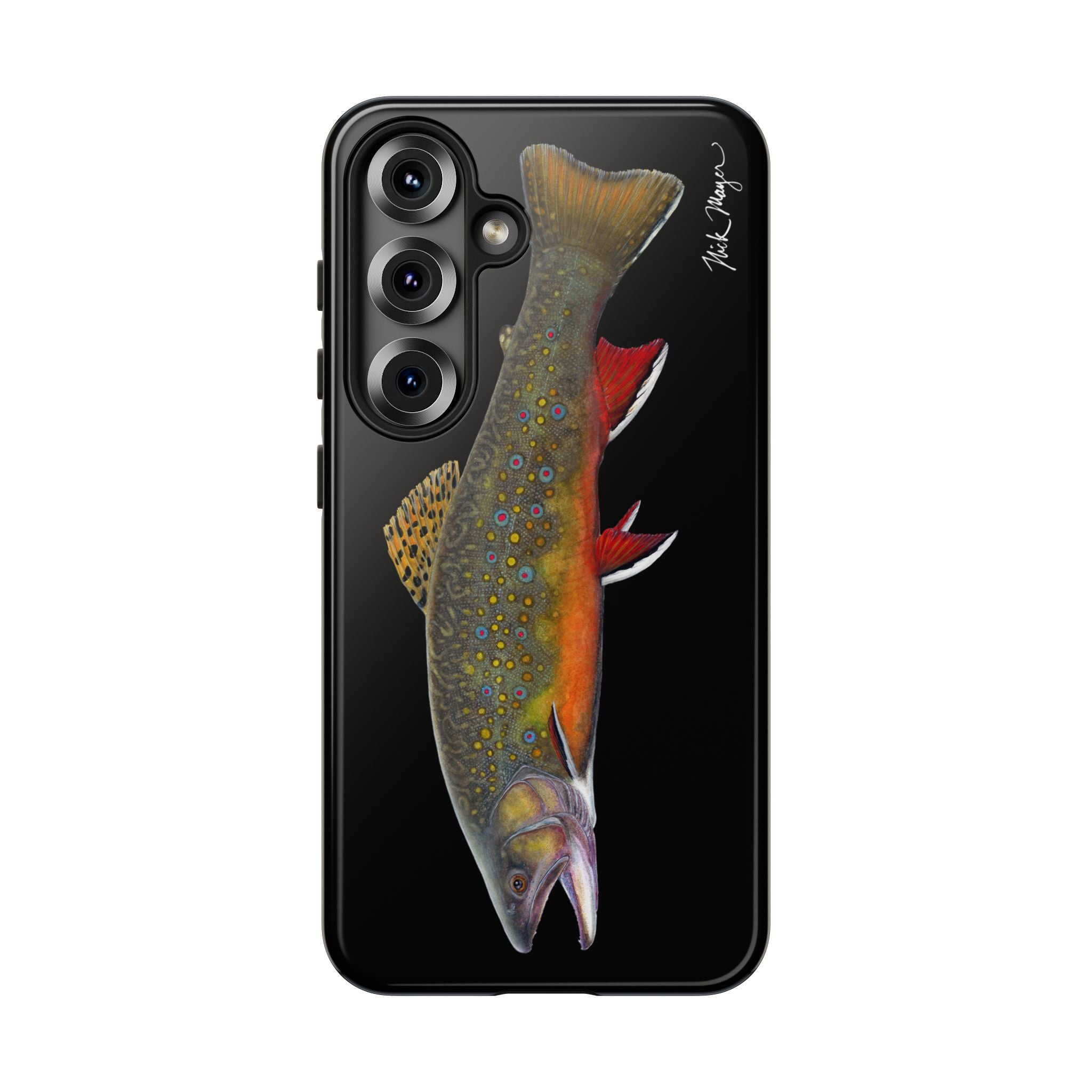 Brook Trout Black Phone Cases (Samsung) Printify