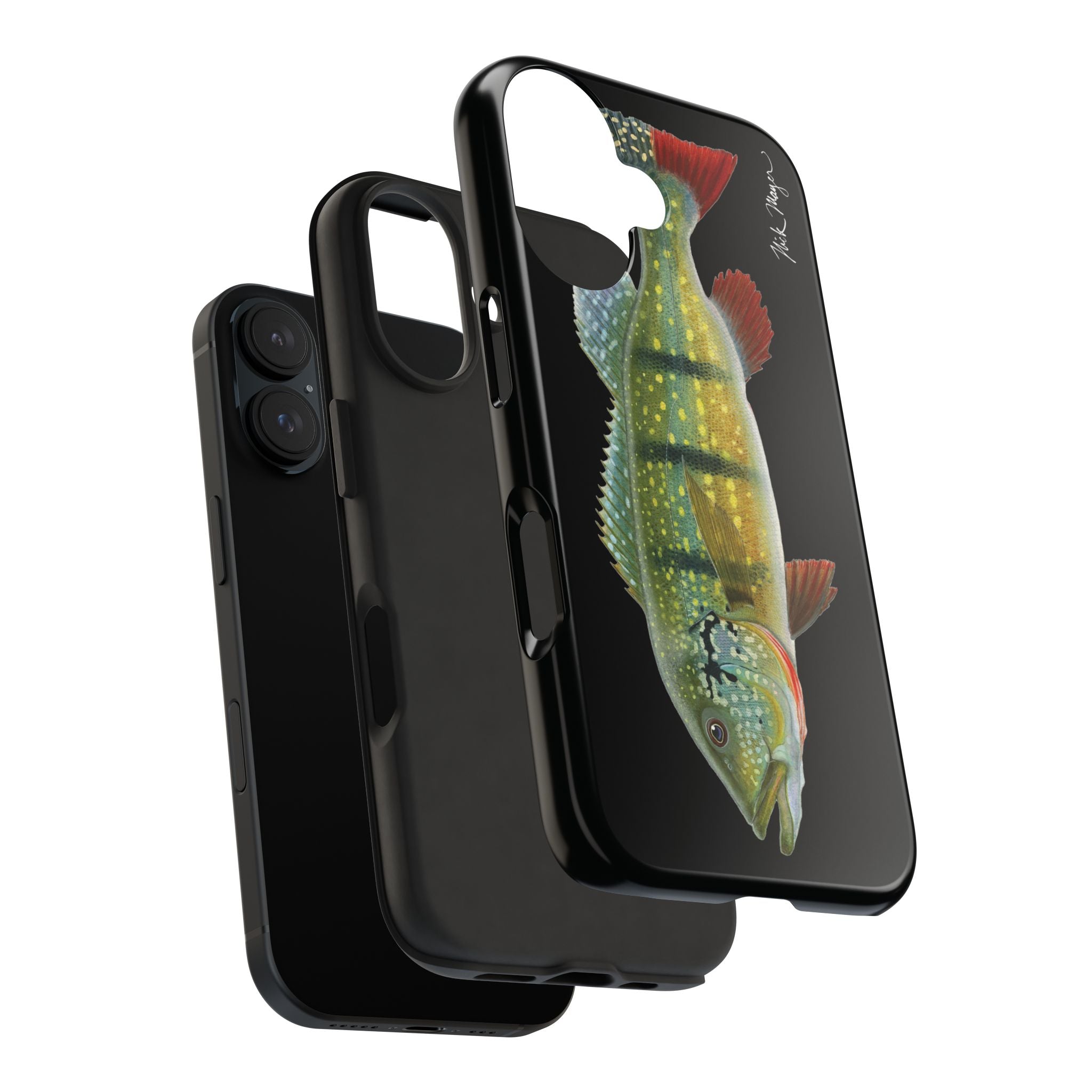 Peacock Bass Black iPhone Case