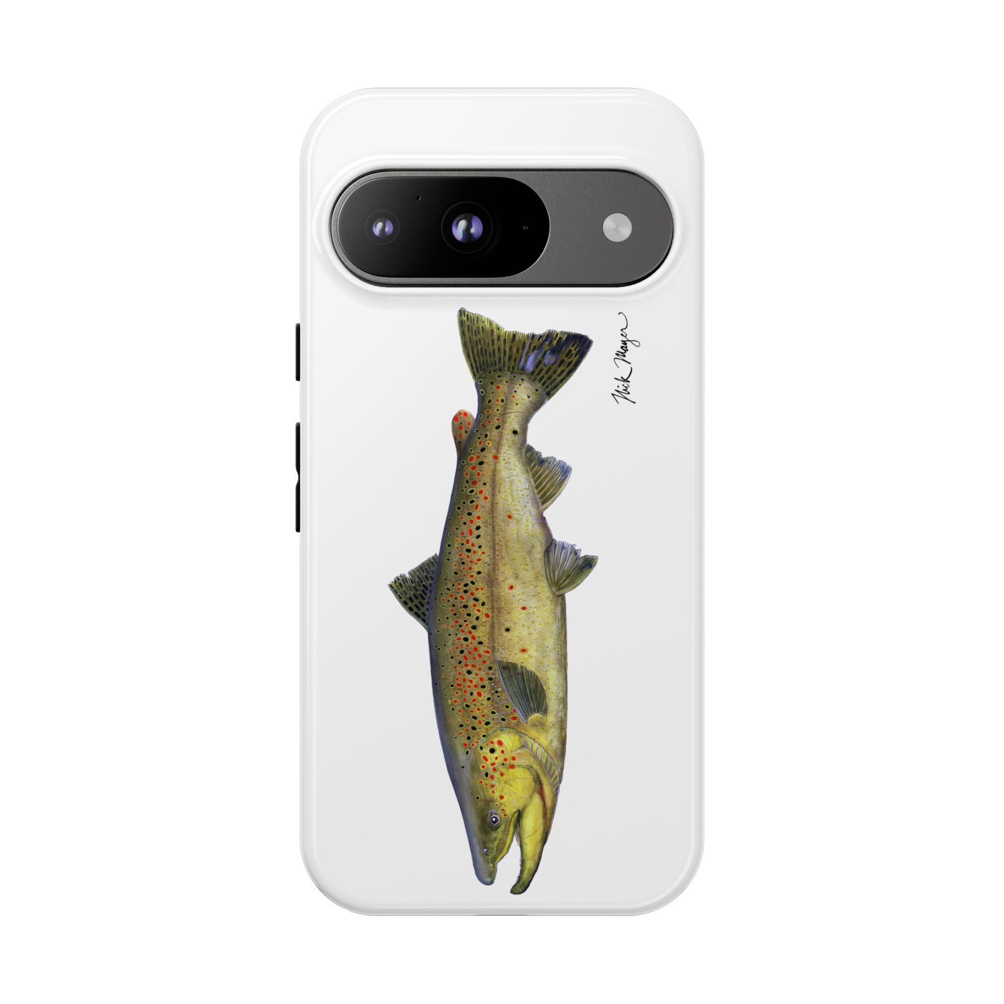Brown Trout White Phone Case (Samsung)