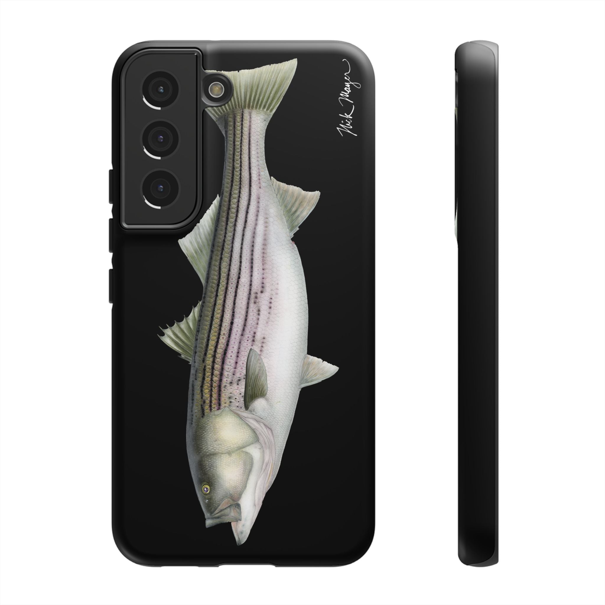 30 lb Striper Black Phone Case (Samsung) Printify