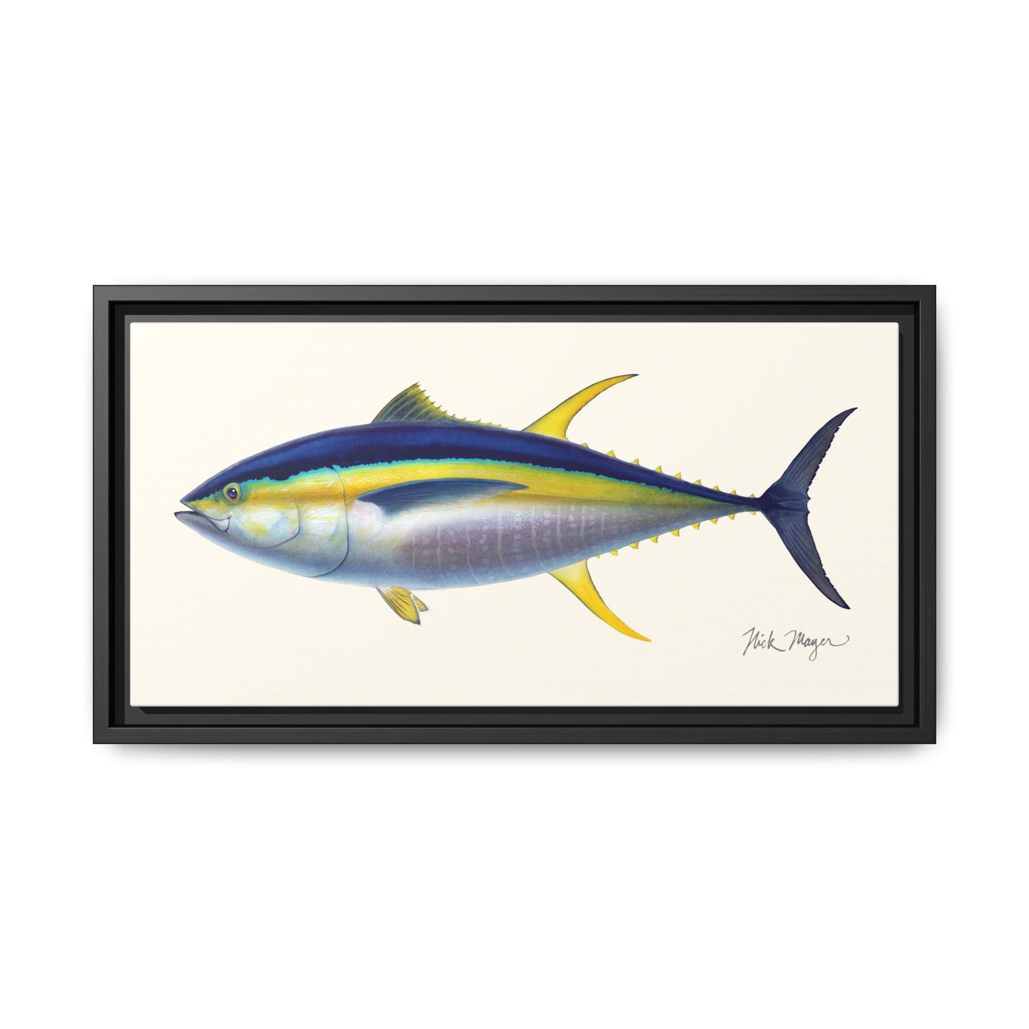 Yellowfin Tuna Framed Canvas Print Printify