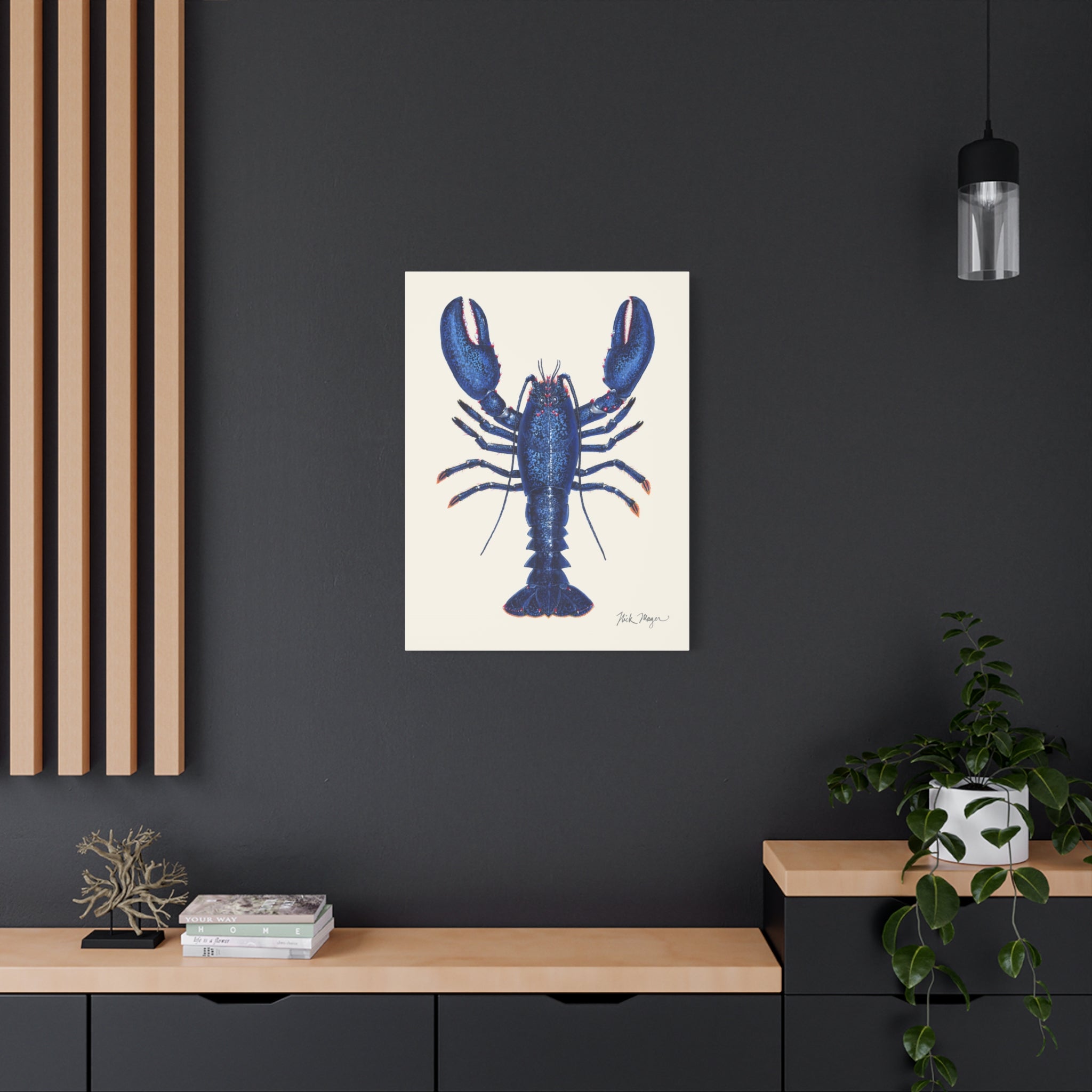 Blue Lobster II Canvas Print
