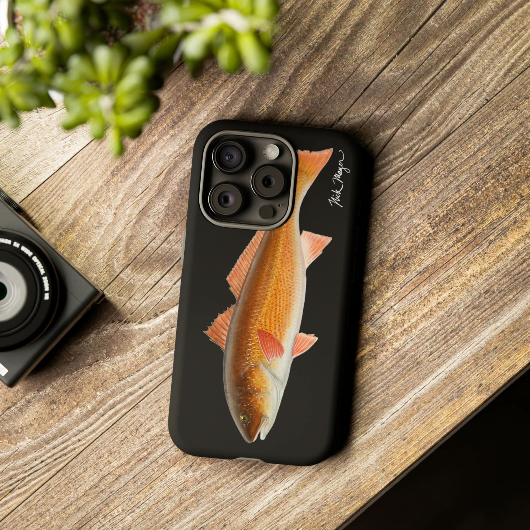 Redfish Black iPhone 15 Case