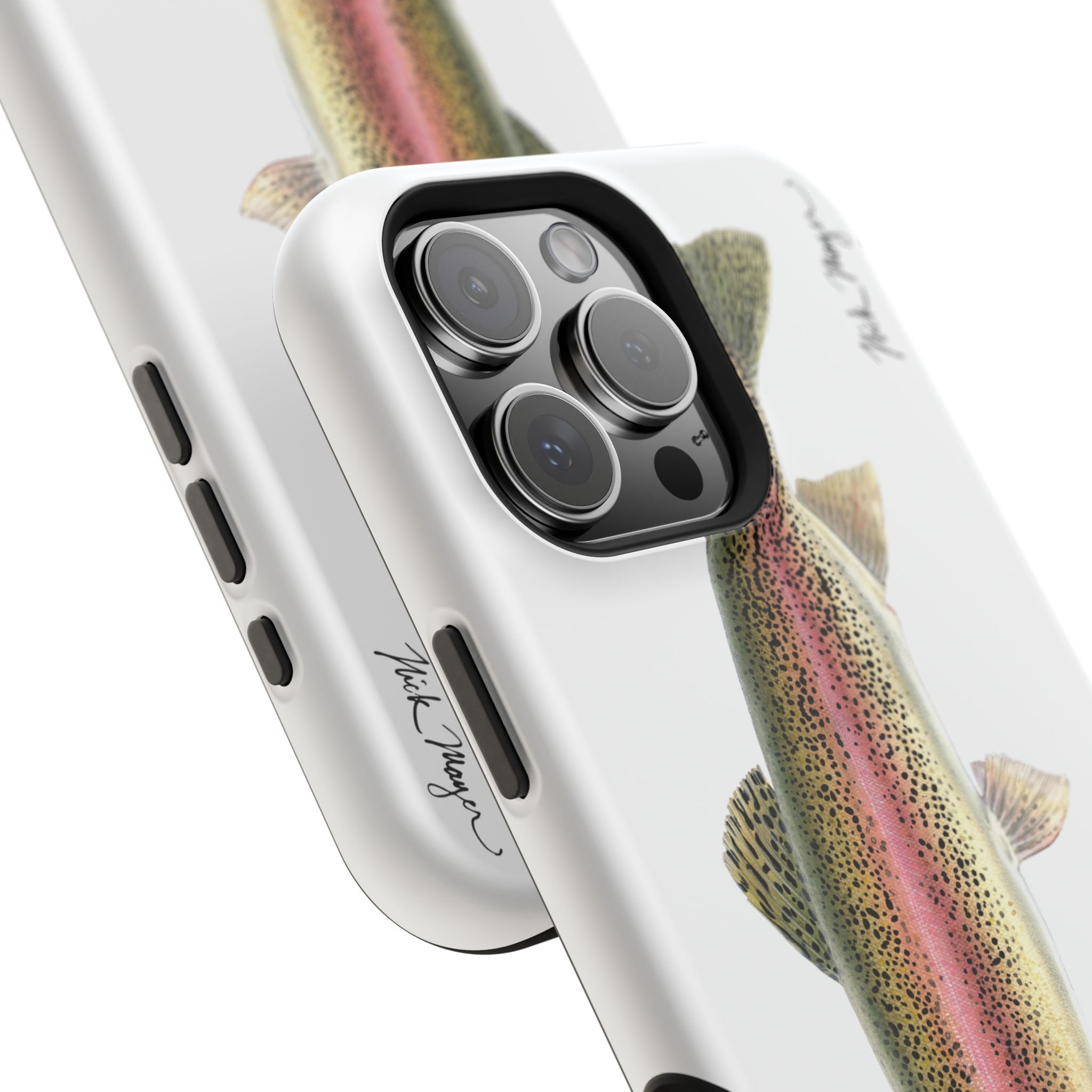 Rainbow Trout MagSafe White iPhone Case