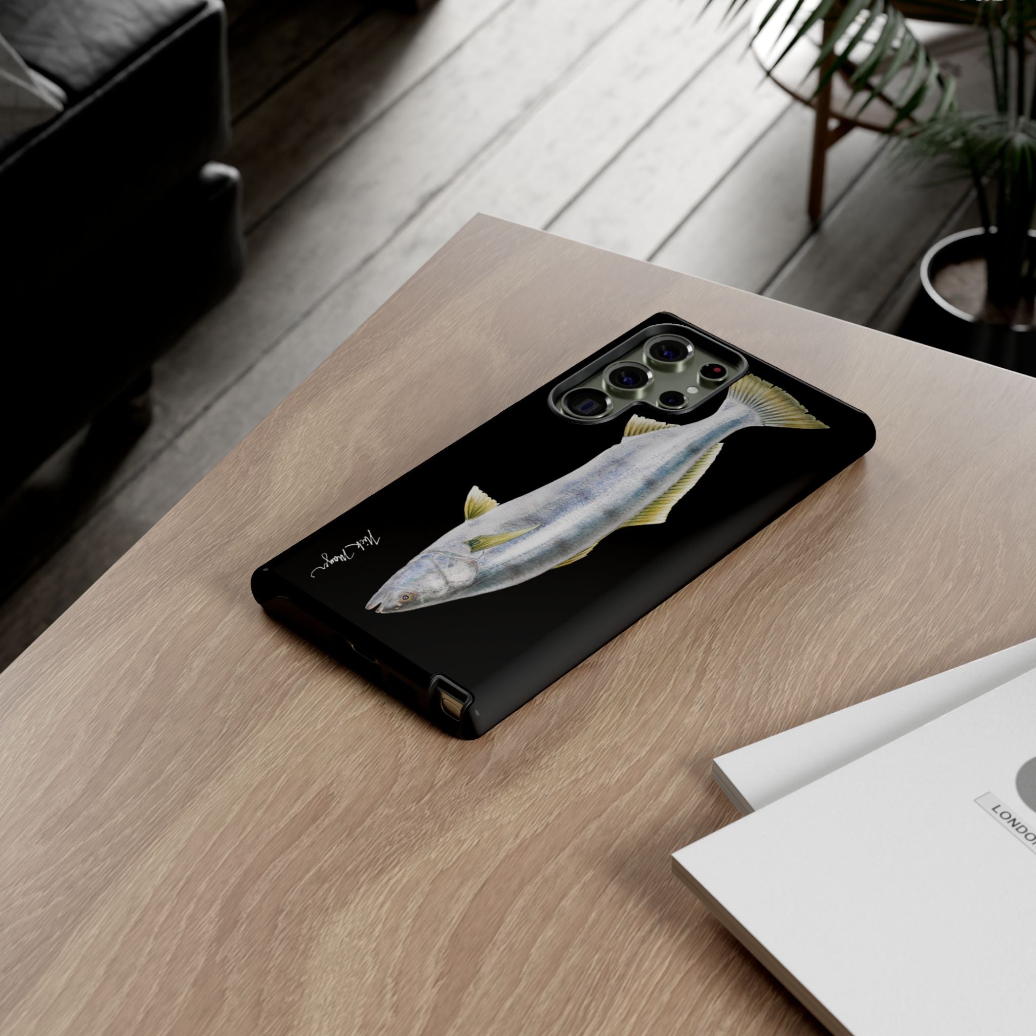 White Sea Bass Phone Case (Samsung) - black