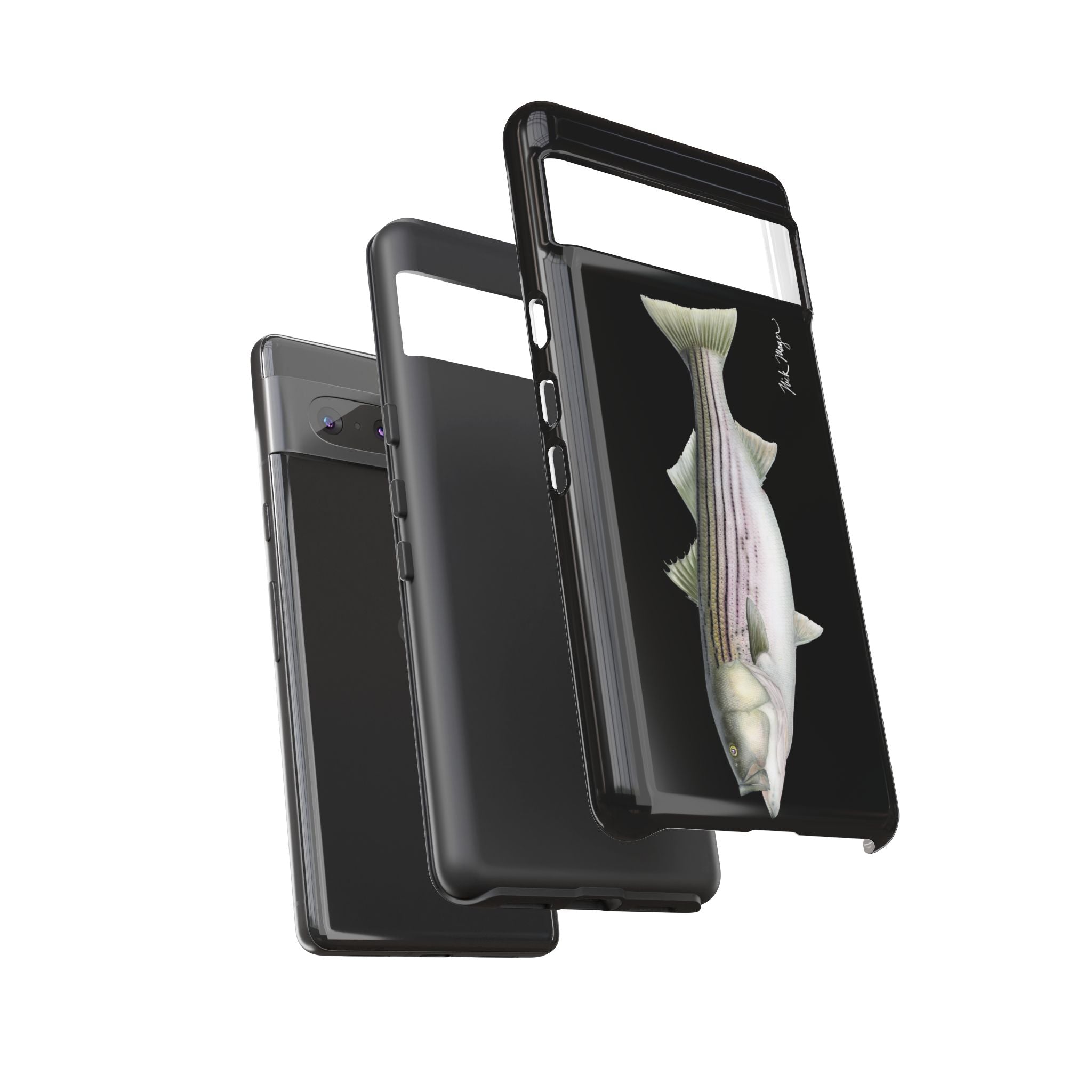 30 lb Striper Black Phone Case (Samsung) Printify