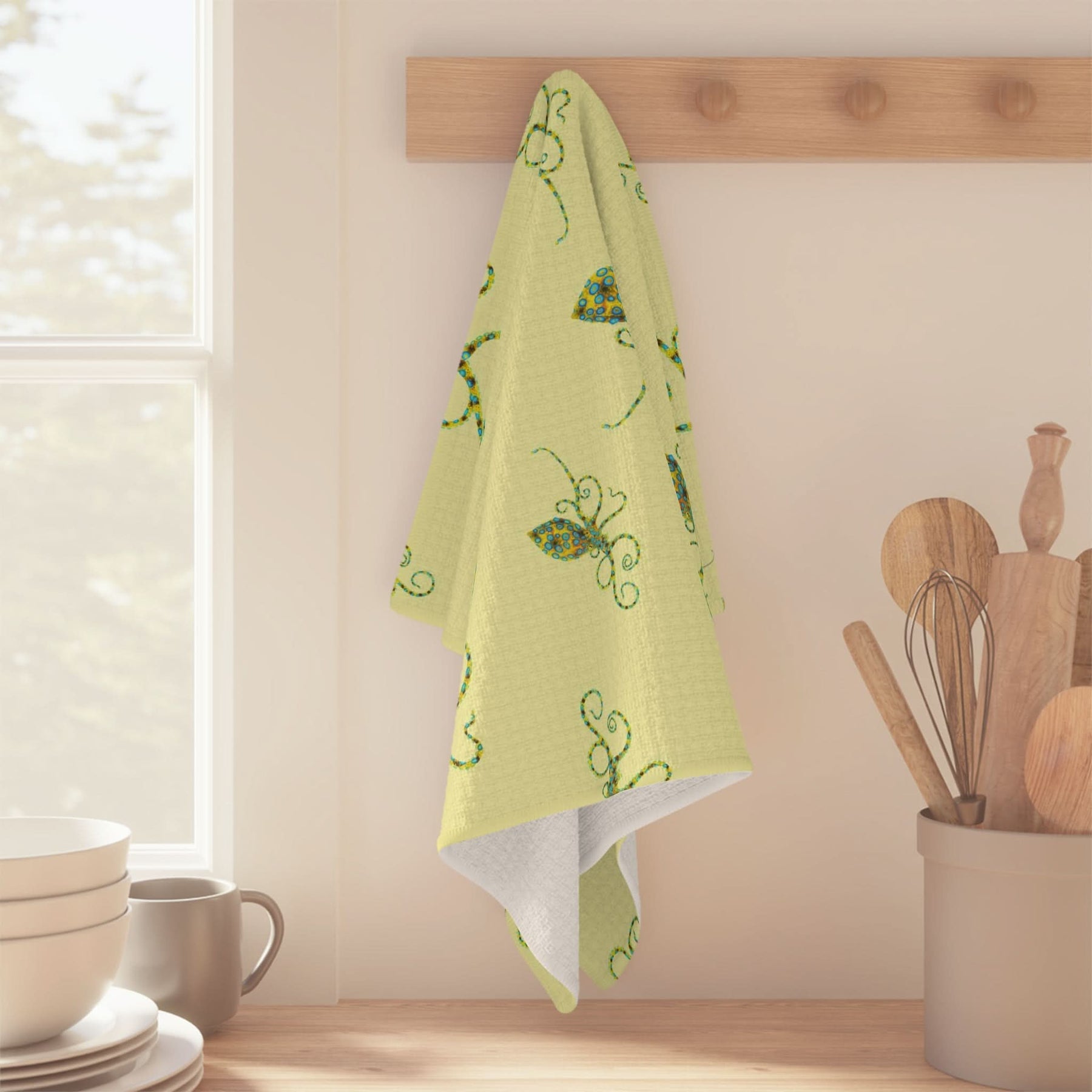 Yellow Octopus Soft Kitchen Towel