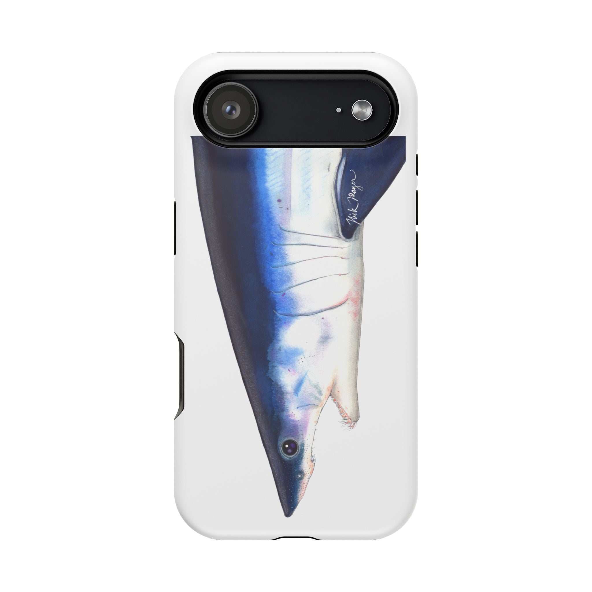 Mako Shark Face MagSafe White iPhone Case
