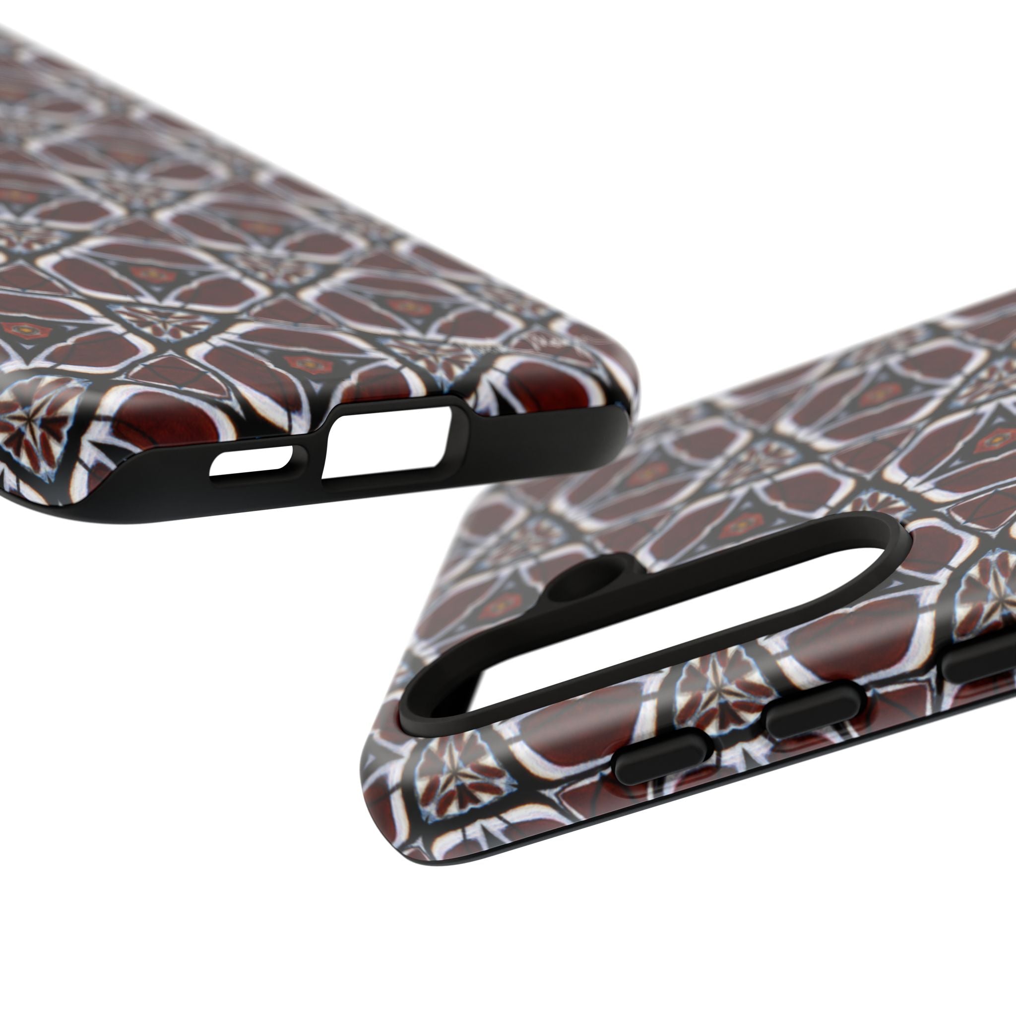 Maroon Butterfly Pattern Phone Case (Samsung)