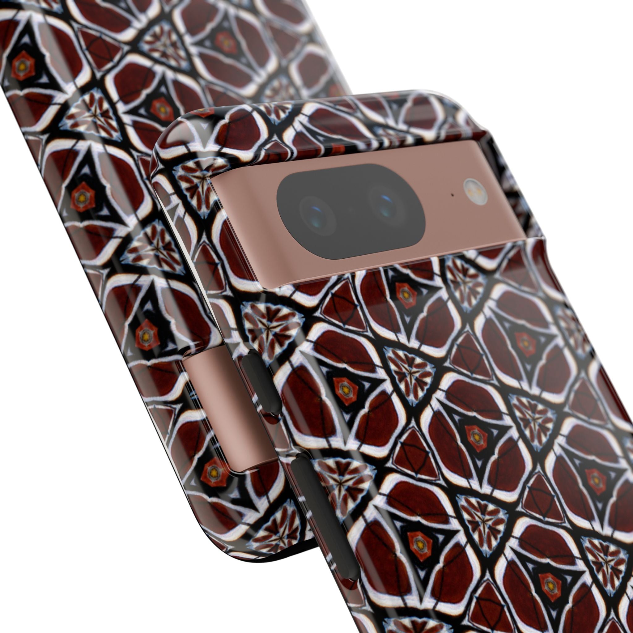 Maroon Butterfly Pattern Phone Case (Samsung)