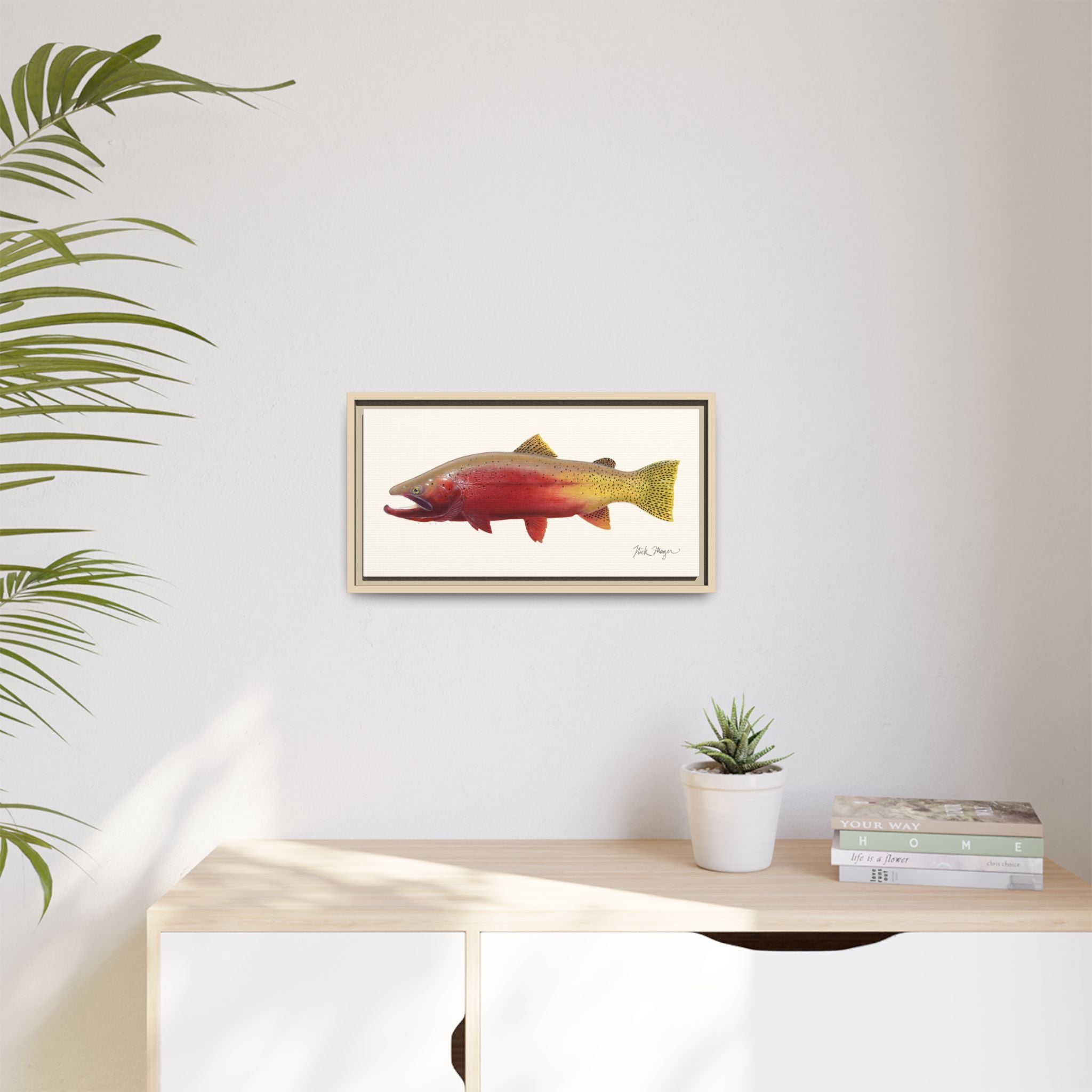 Cutthroat Trout II Framed Canvas Print Printify