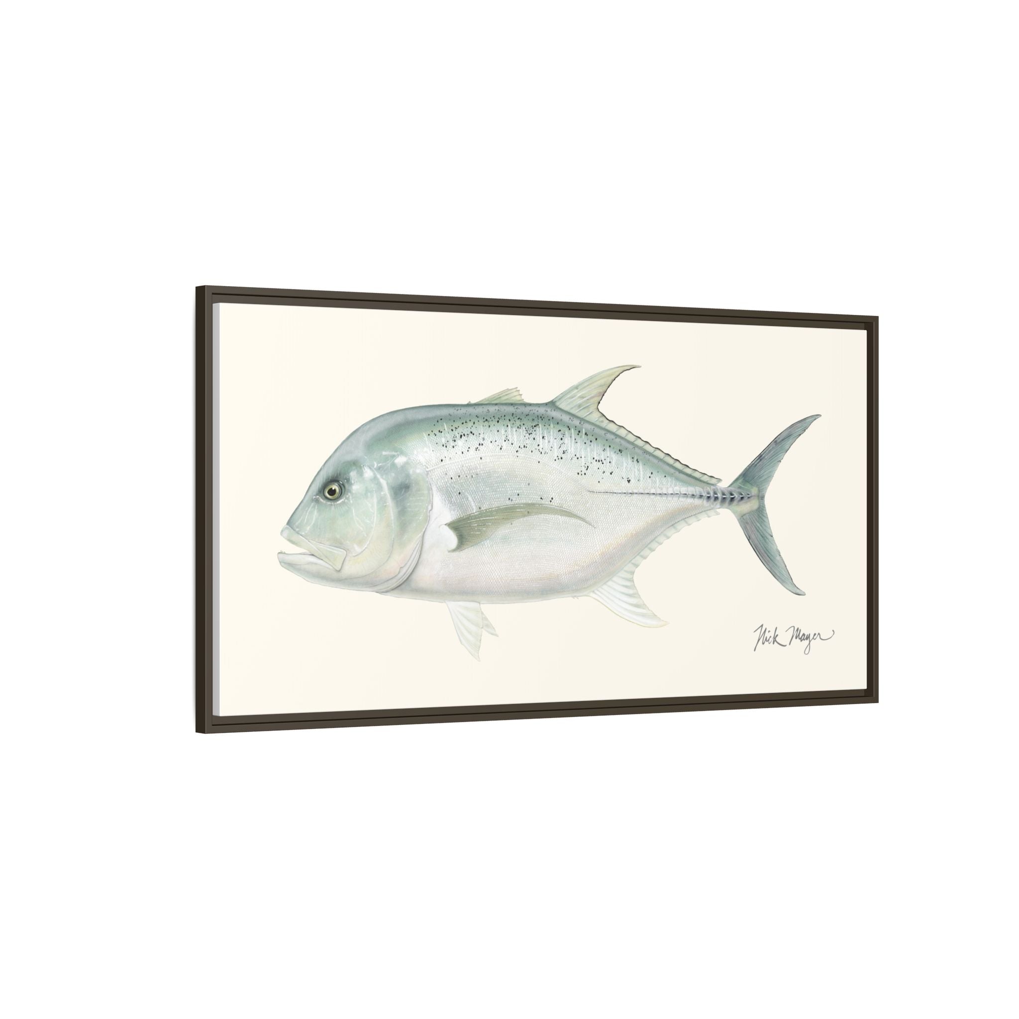 Boss Giant Trevally Framed Canvas Print Printify