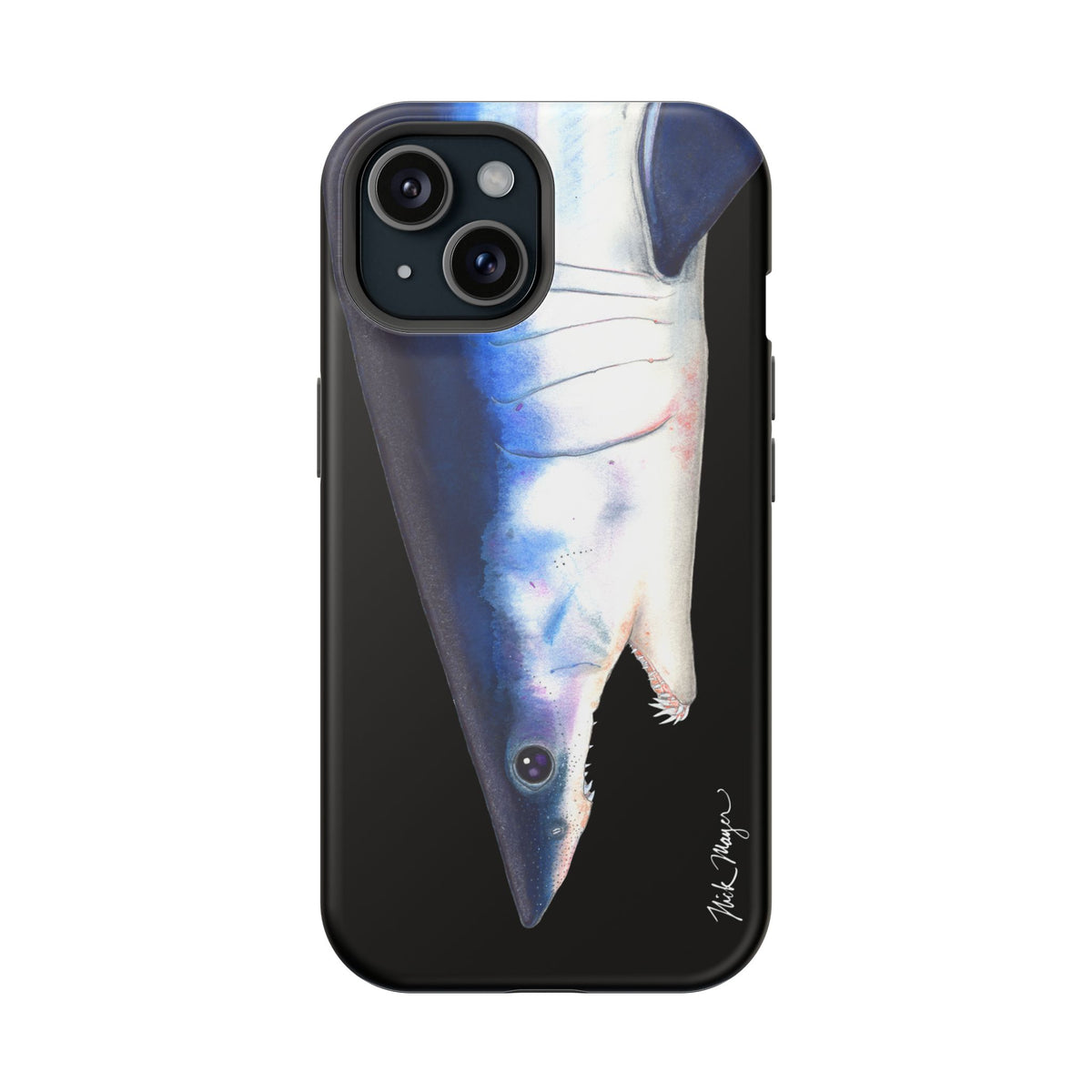 Mako Shark Face MagSafe Black iPhone Case Printify