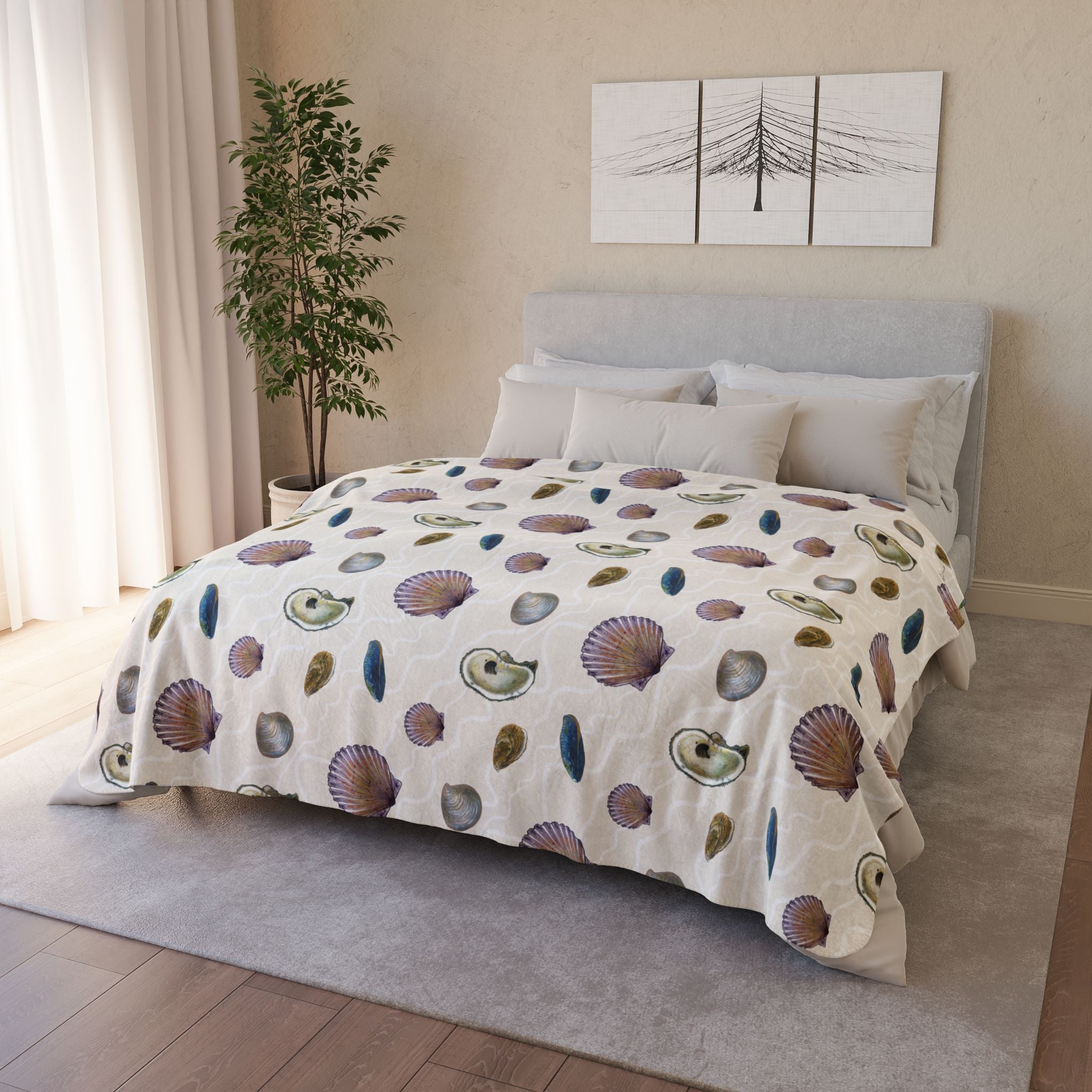 Seashells Super Soft Sherpa Blanket