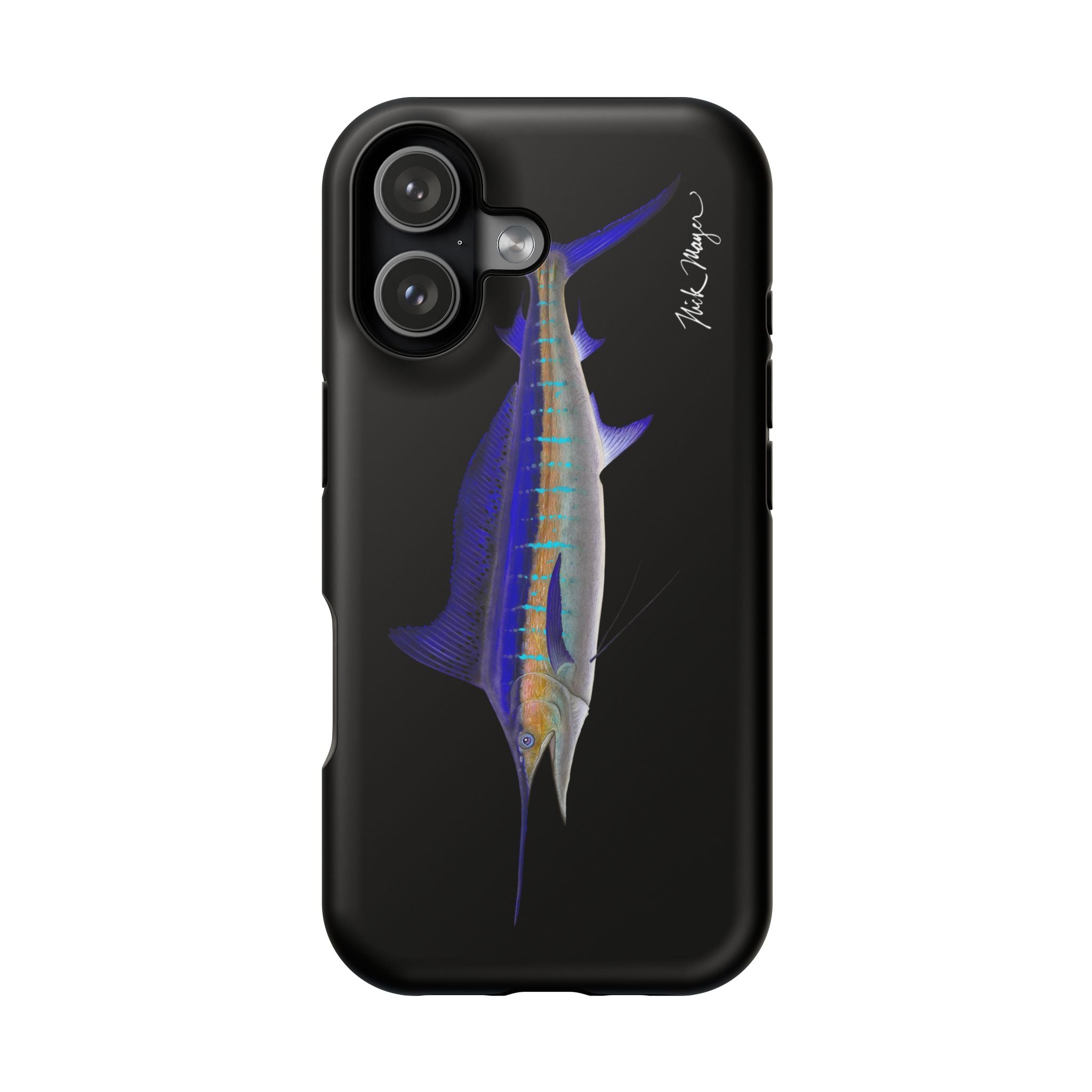 Striped Marlin MagSafe Black iPhone Case