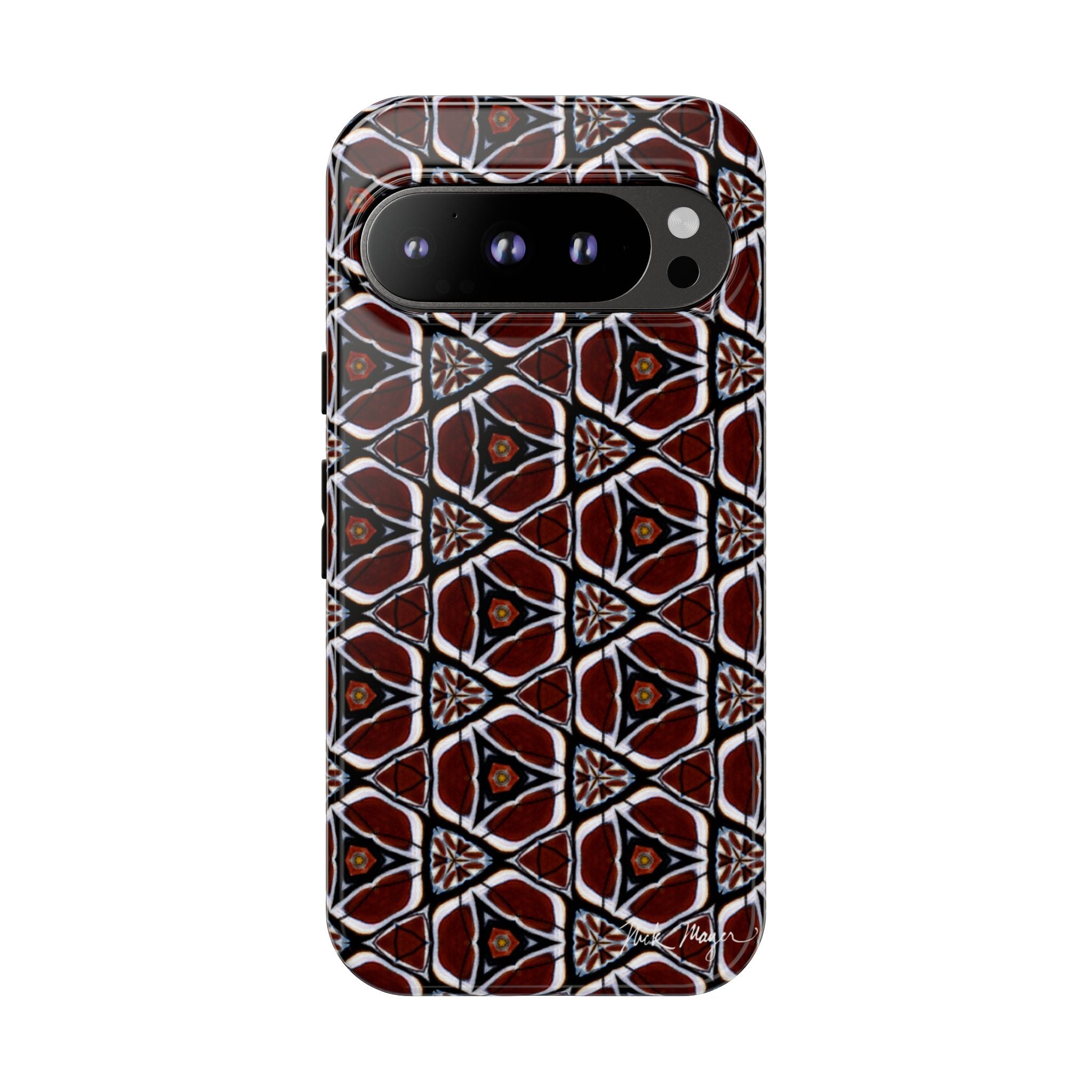 Maroon Butterfly Pattern Phone Case (Samsung)