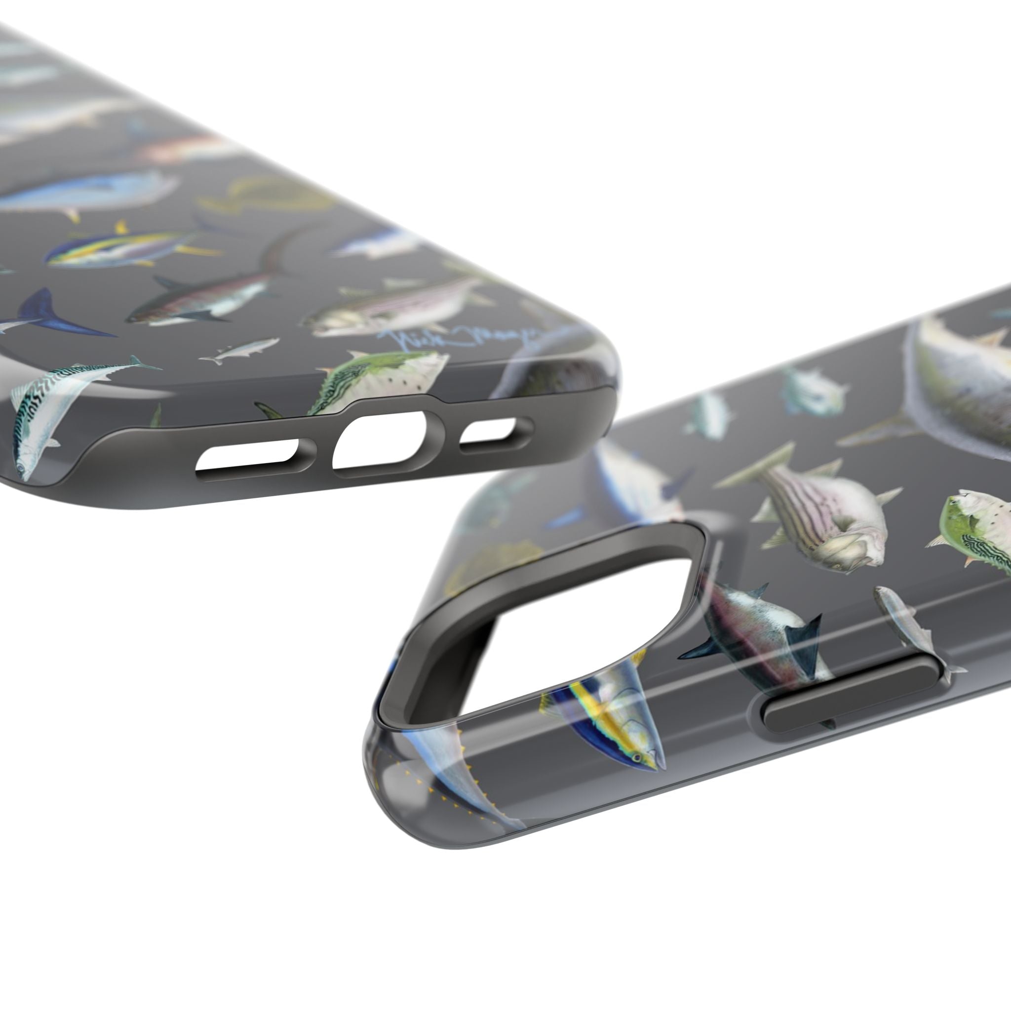 New England Offshore Fish Grey MagSafe iPhone Case