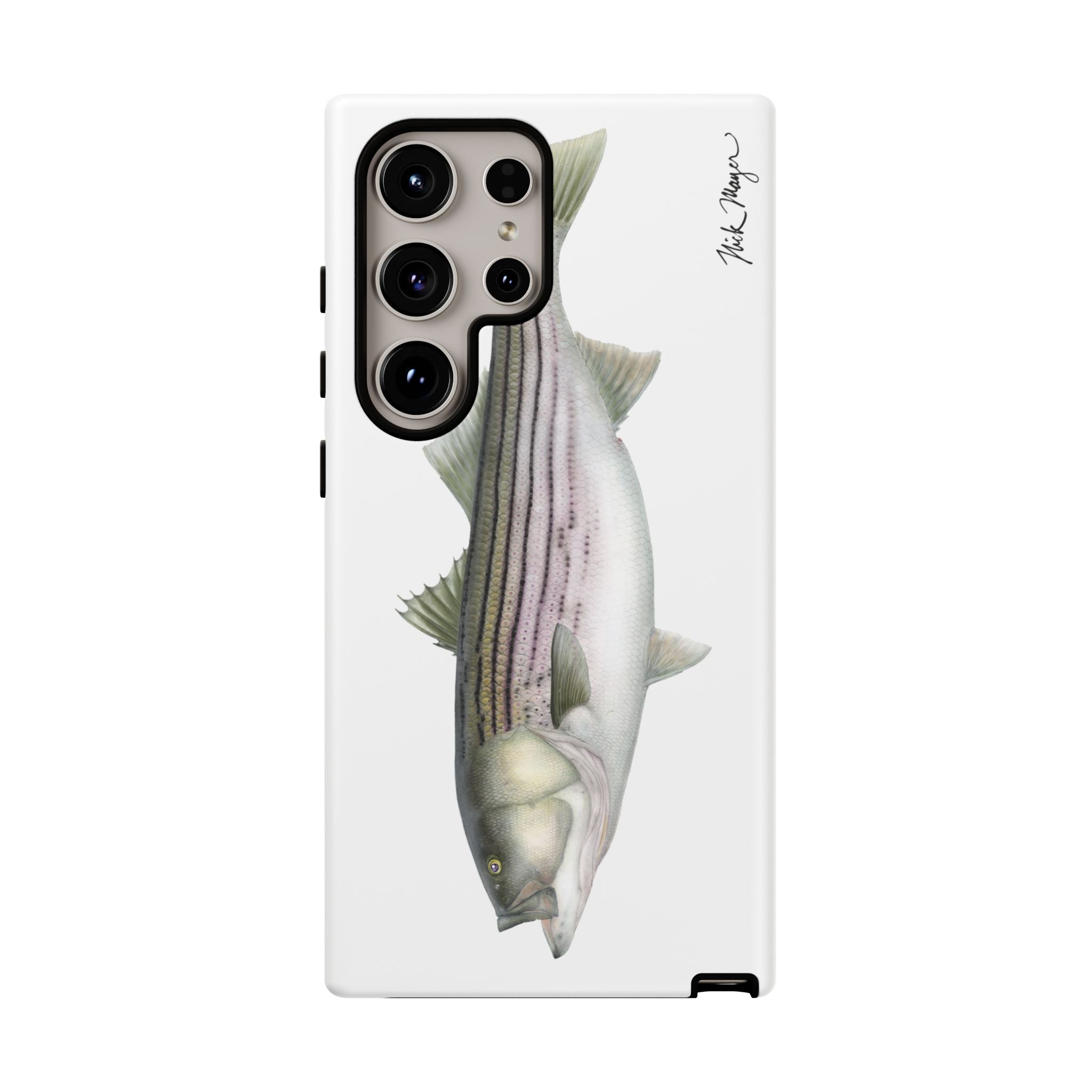 30 lb Striper White Phone Case (Samsung) Printify