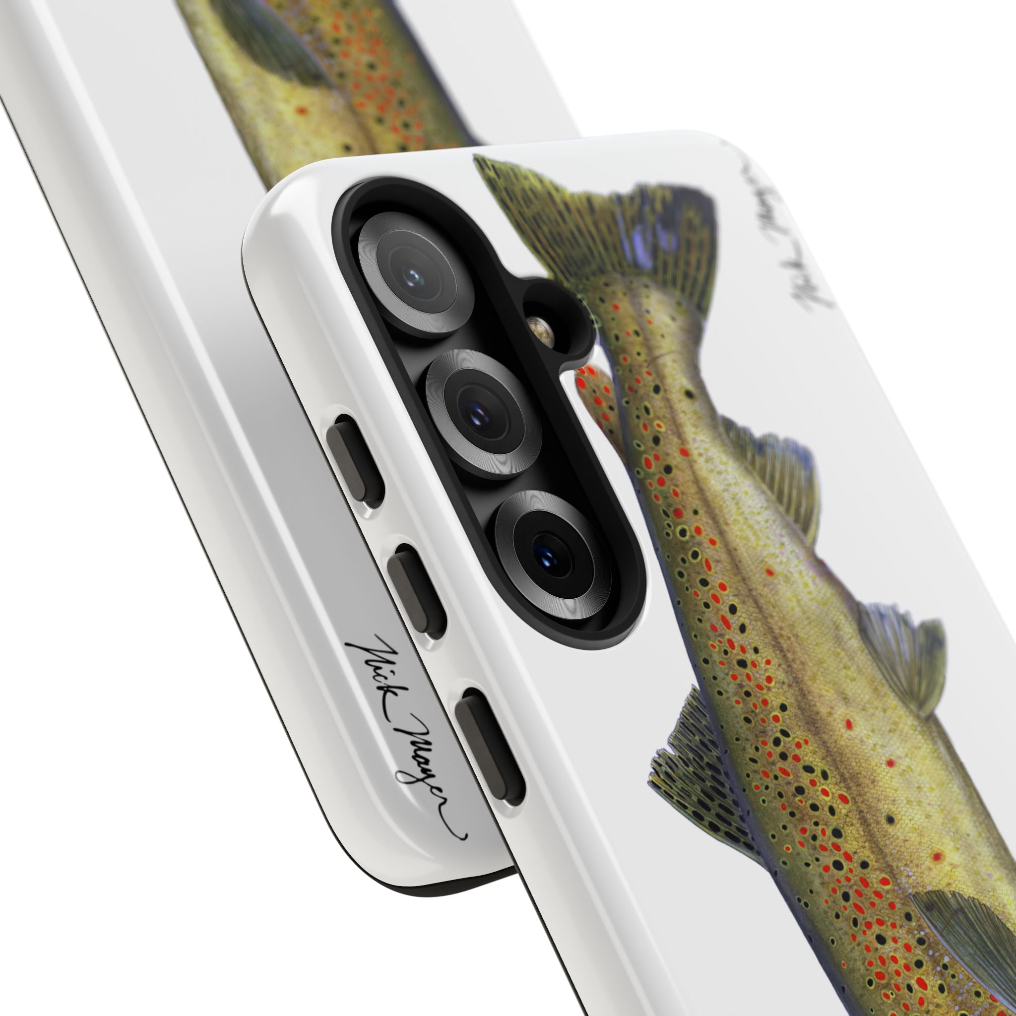 Brown Trout White Phone Case (Samsung)