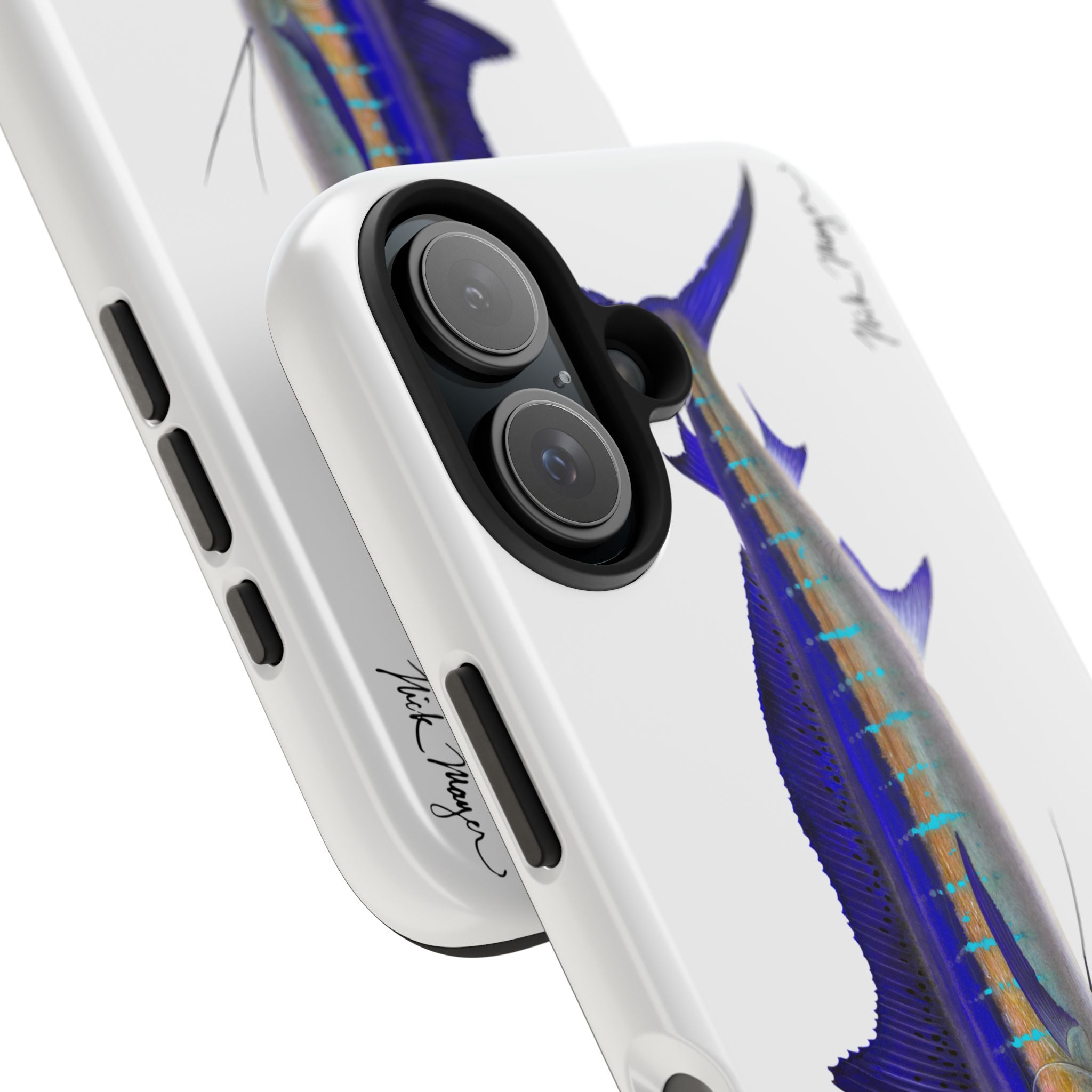 Striped Marlin White Phone Case (iPhone)