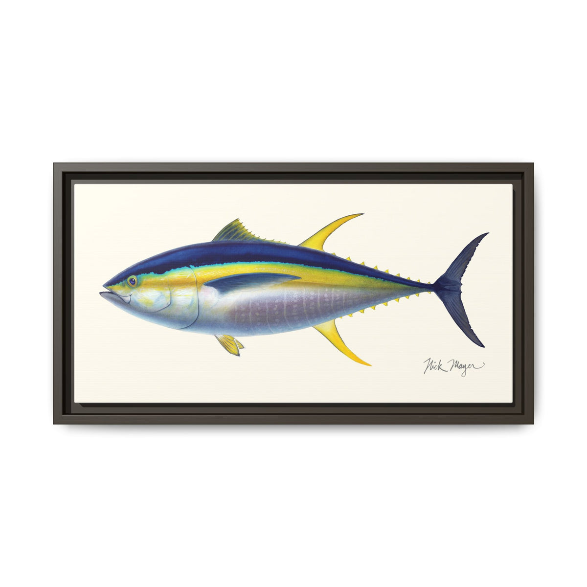 Yellowfin Tuna Framed Canvas Print Printify