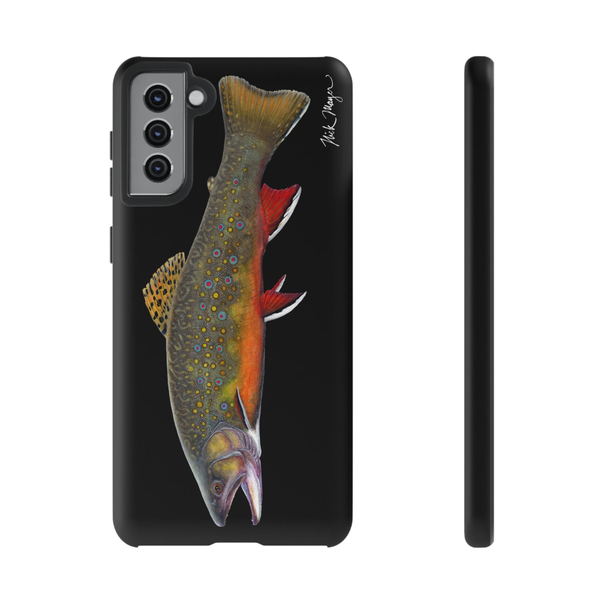 Brook Trout Black Phone Cases (Samsung) Printify