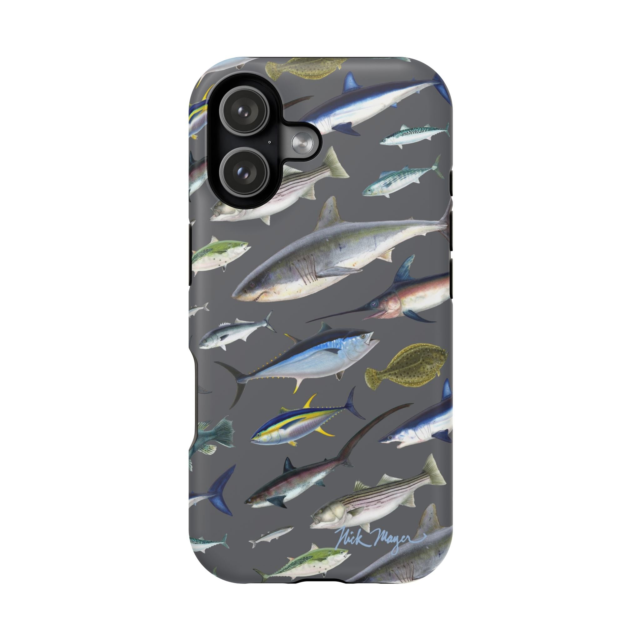 New England Offshore Fish Grey MagSafe iPhone Case