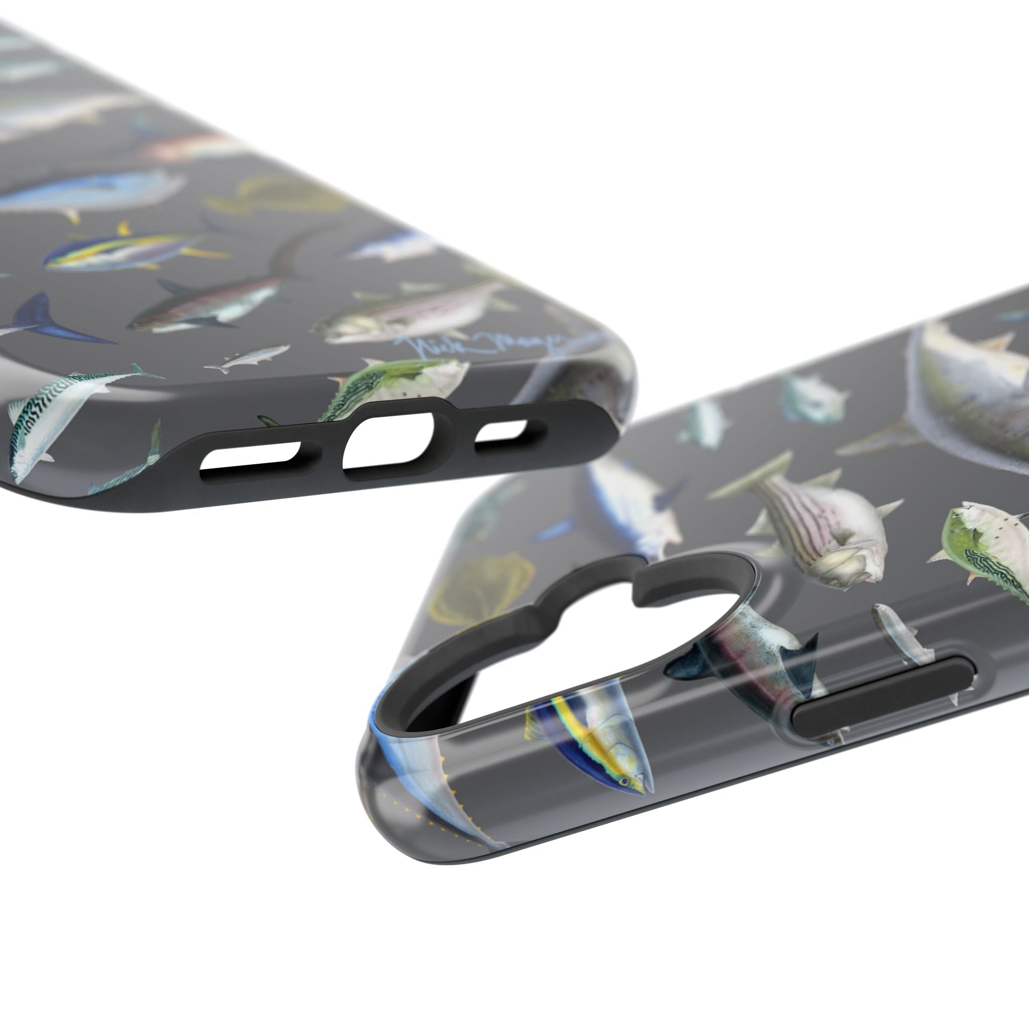 New England Offshore Fish Grey MagSafe iPhone Case