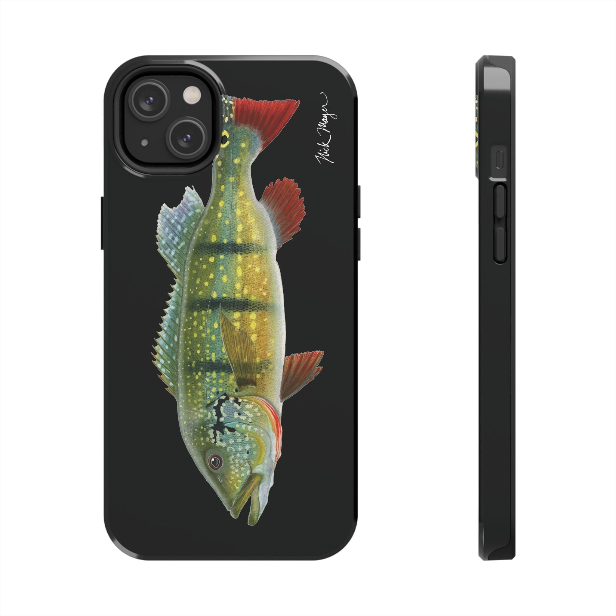 Peacock Bass Black iPhone Case
