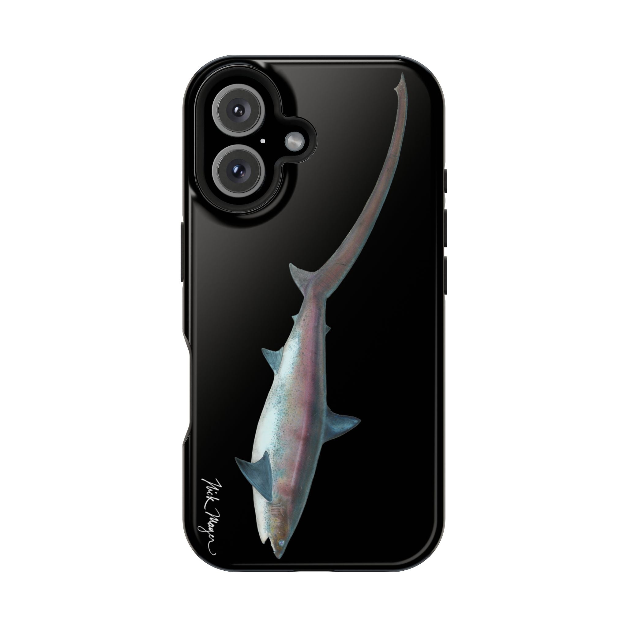 Thresher Shark MagSafe Black iPhone Case