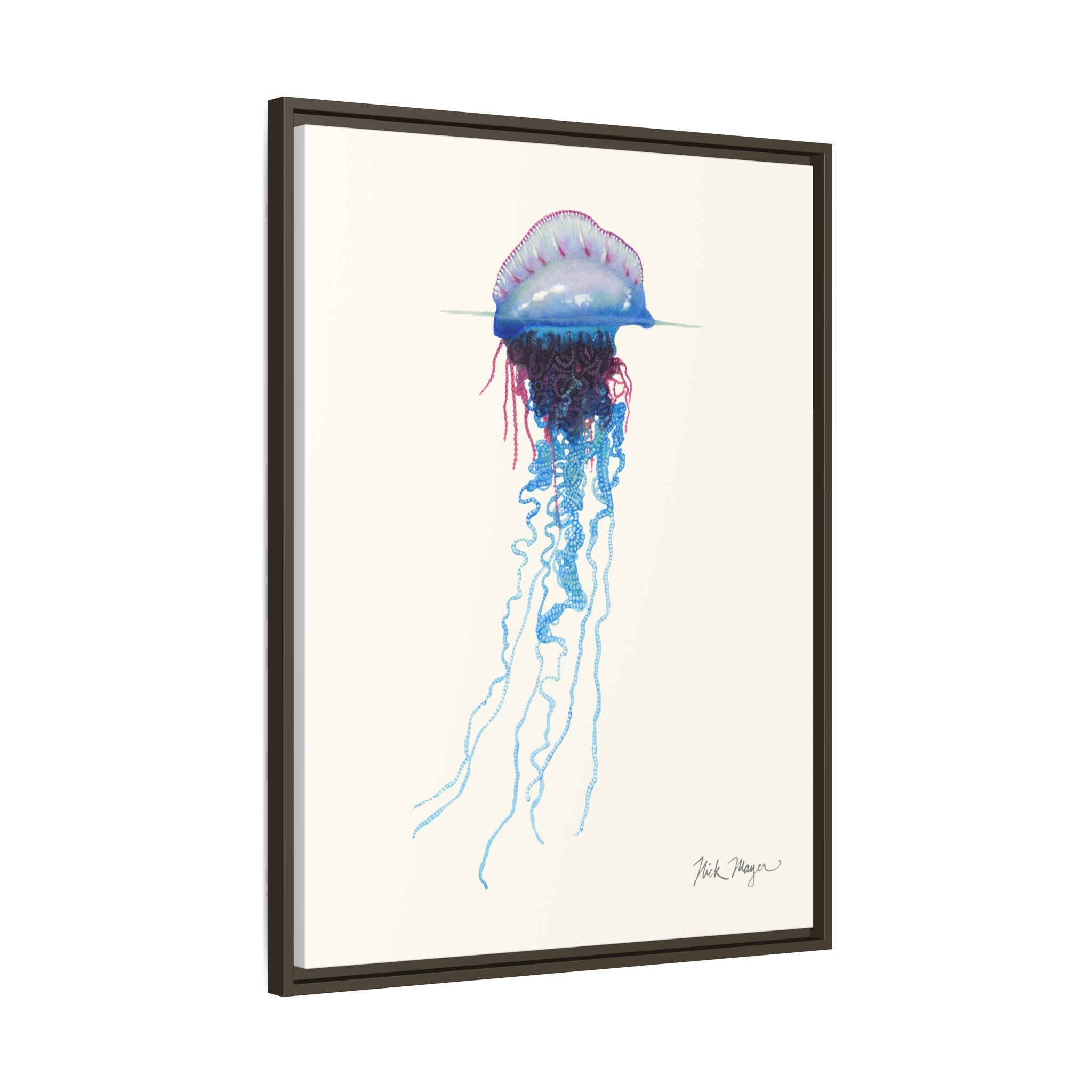 Portuguese Man O' War Framed Canvas Print Printify