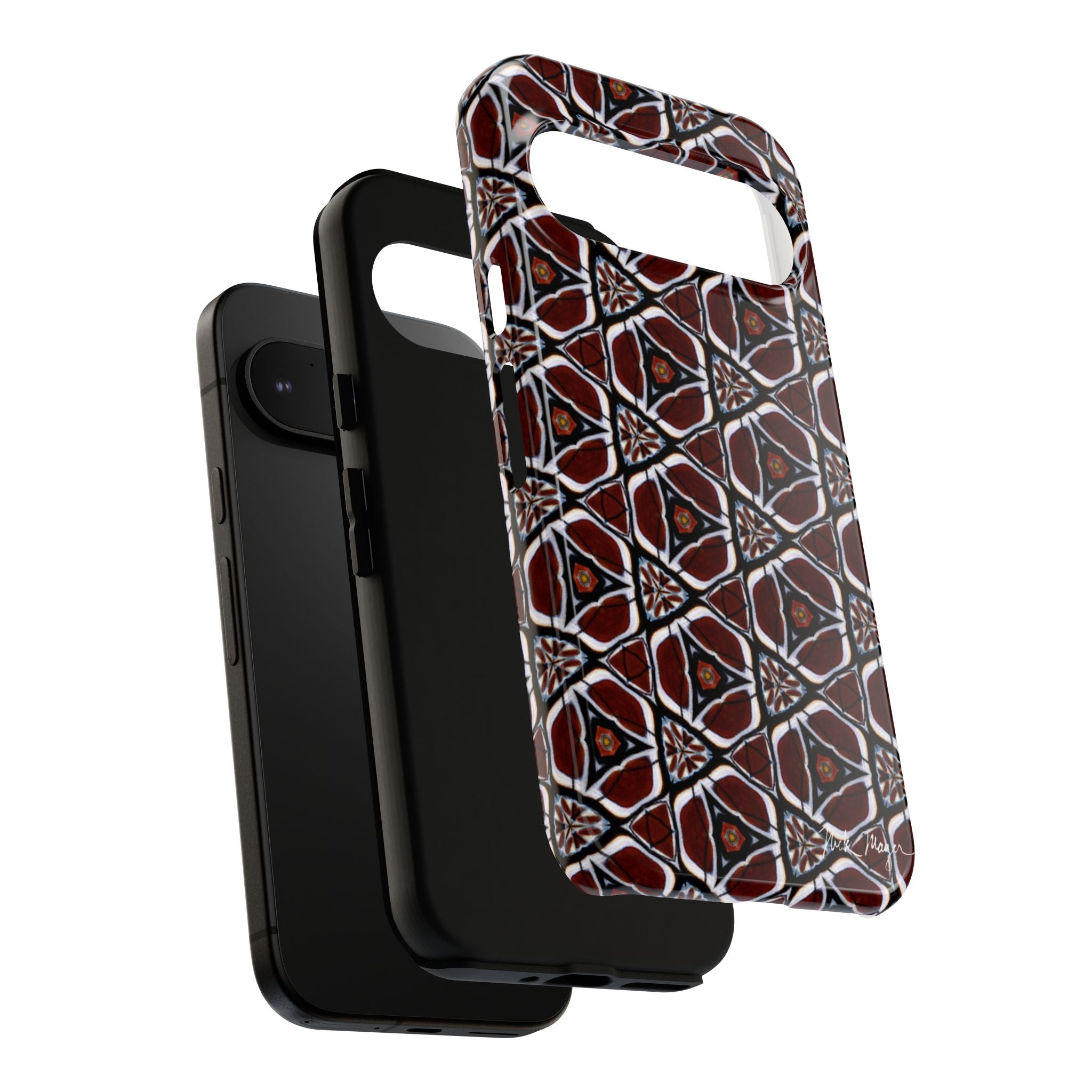 Maroon Butterfly Pattern Phone Case (Samsung)