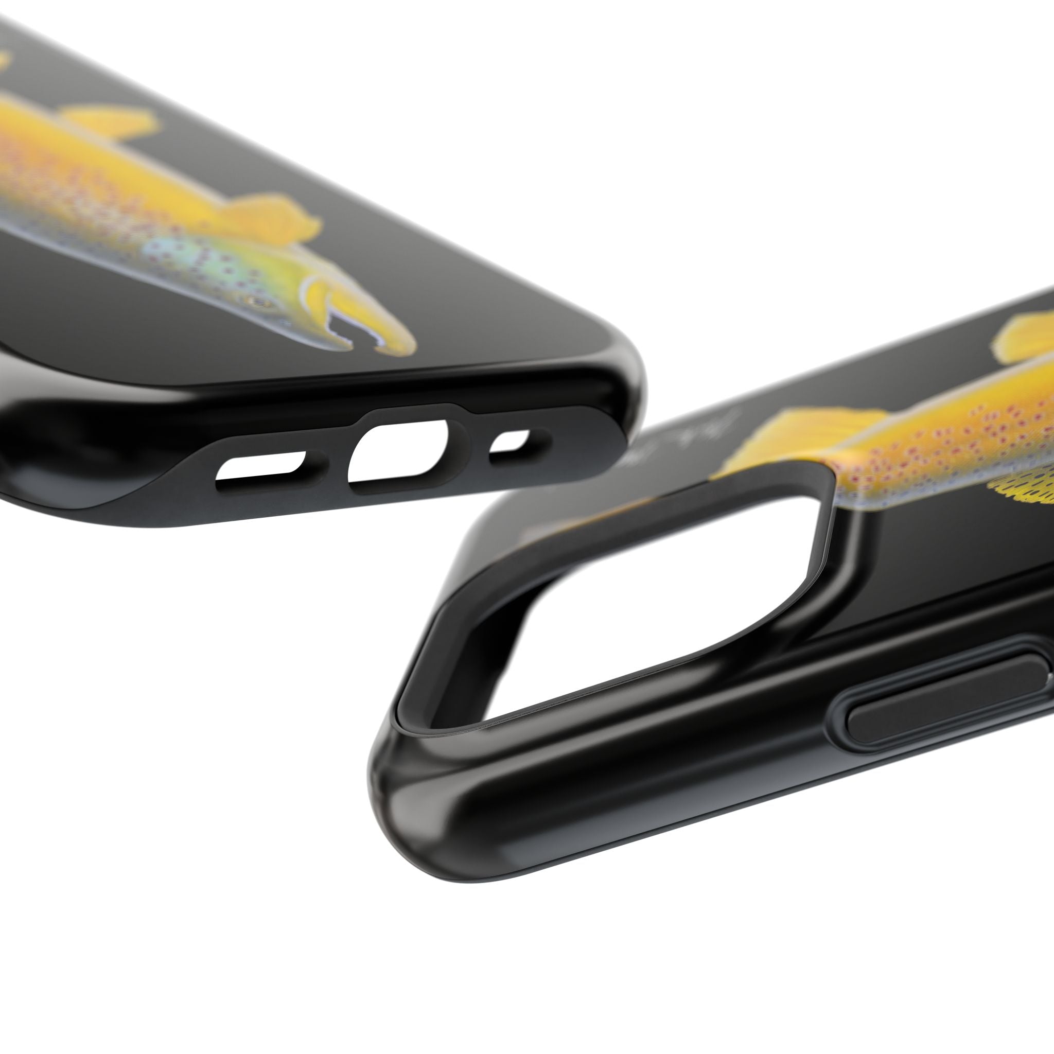Brown Trout 3 Black MagSafe iPhone Case