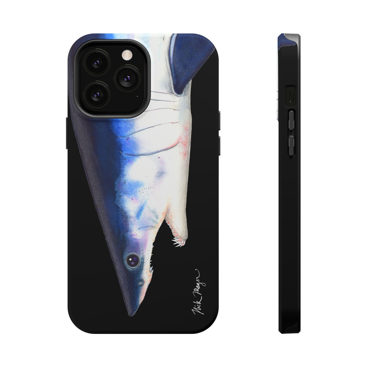 Mako Shark Face MagSafe Black iPhone Case Printify