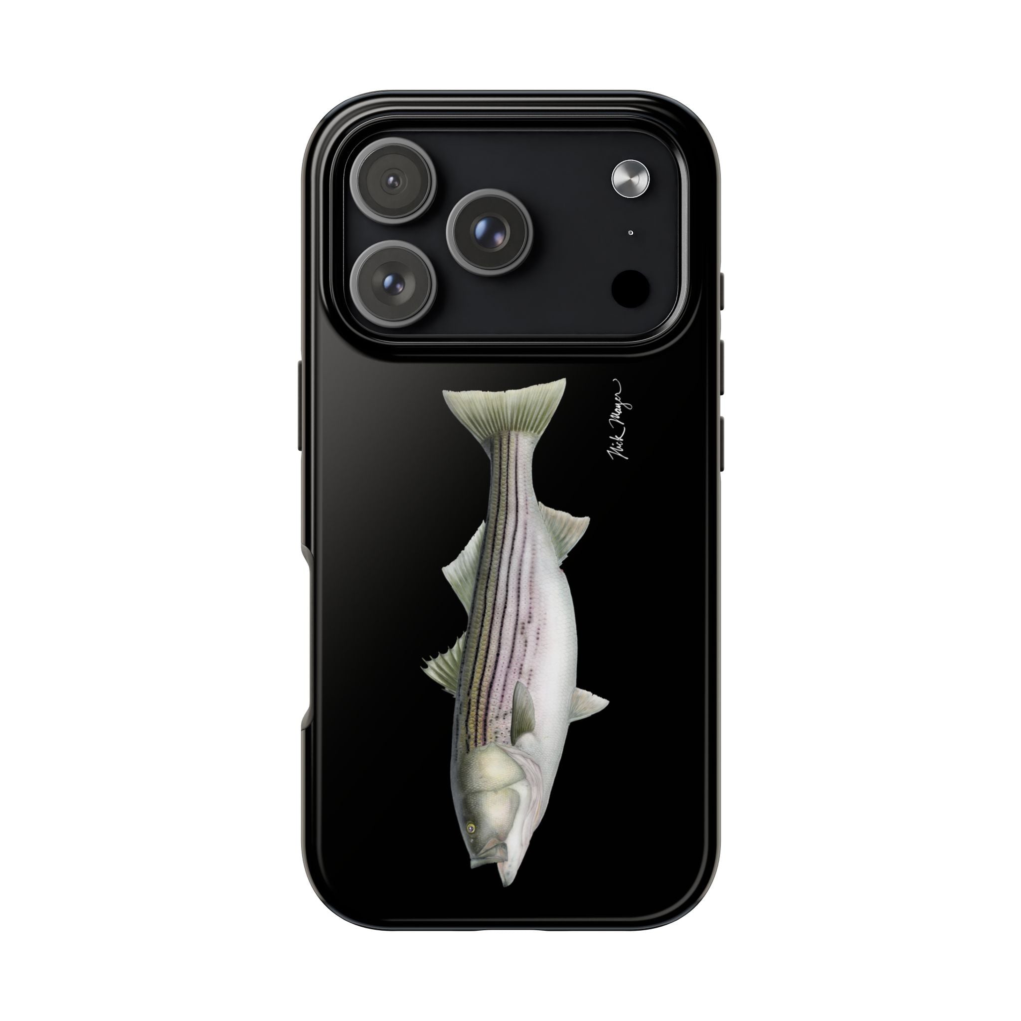 30 lb Striper - Black Phone Case (iPhone)