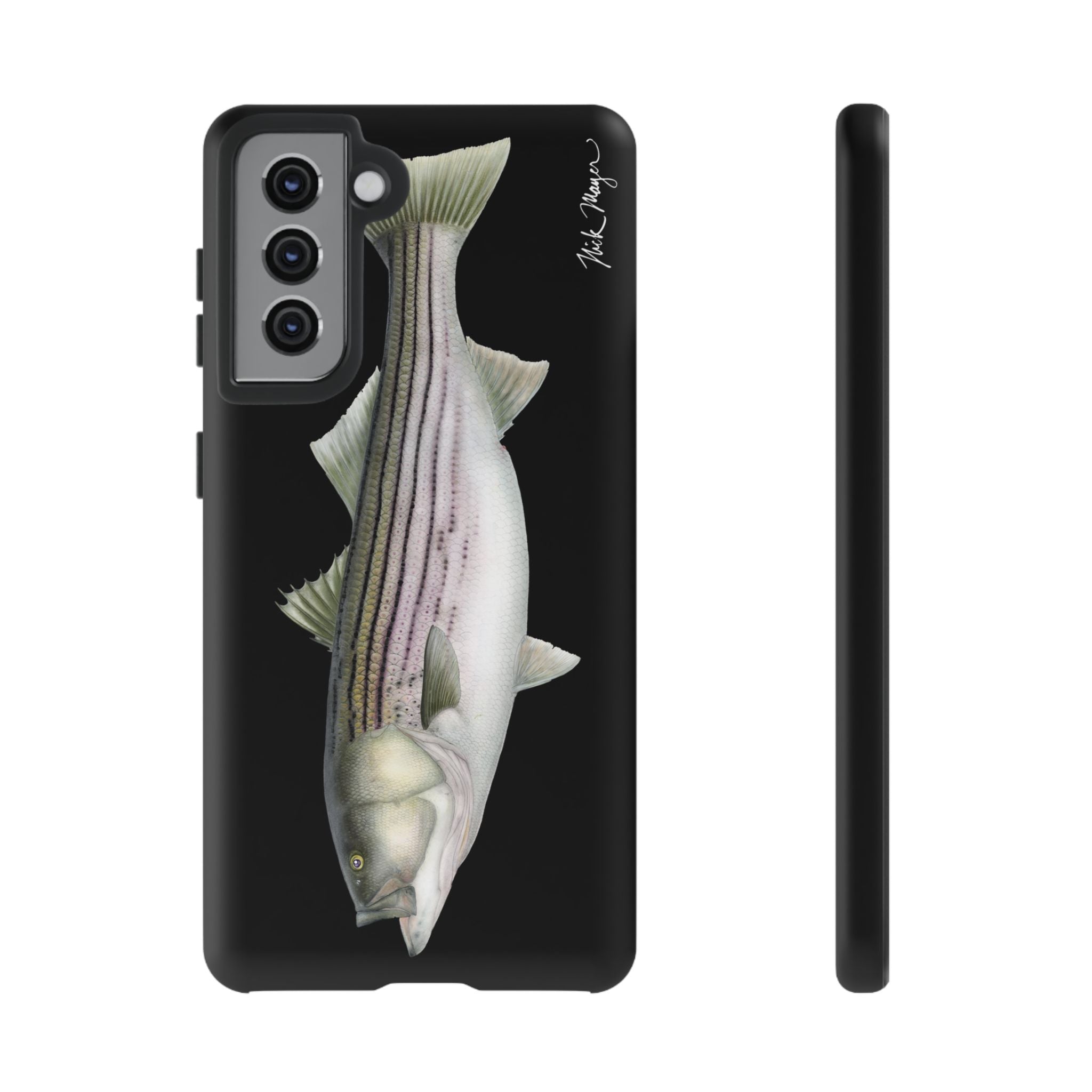 30 lb Striper Black Phone Case (Samsung) Printify
