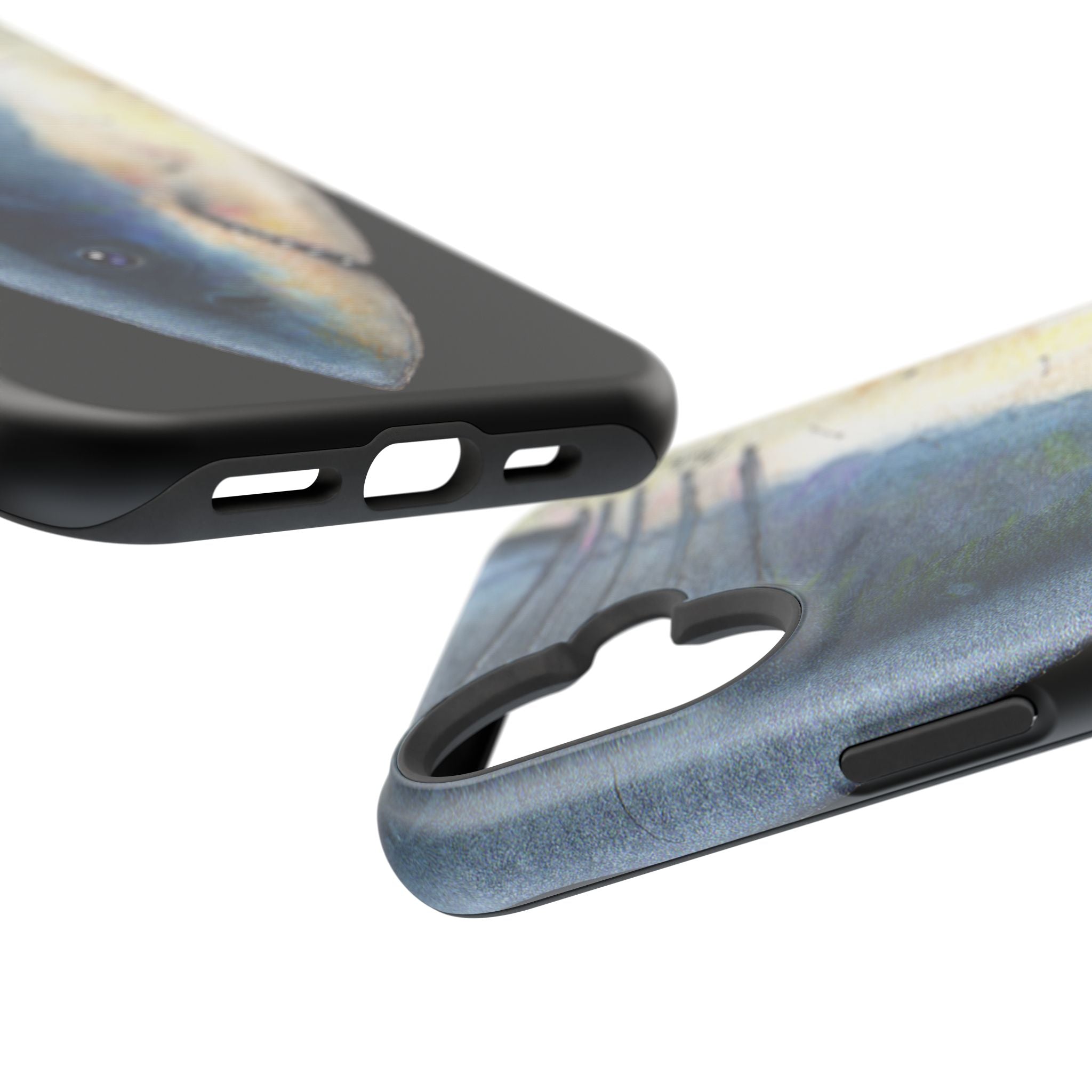 Great White Shark Face MagSafe Black iPhone Case