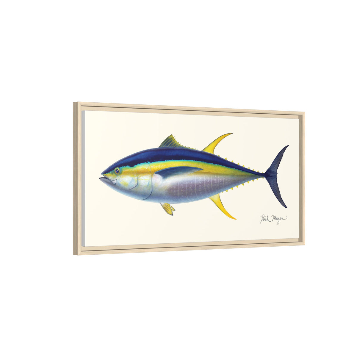 Yellowfin Tuna Framed Canvas Print Printify