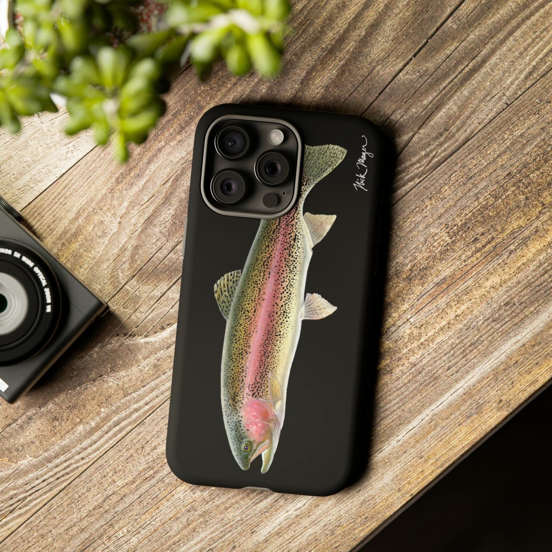 Rainbow Trout Black iPhone 15 Case