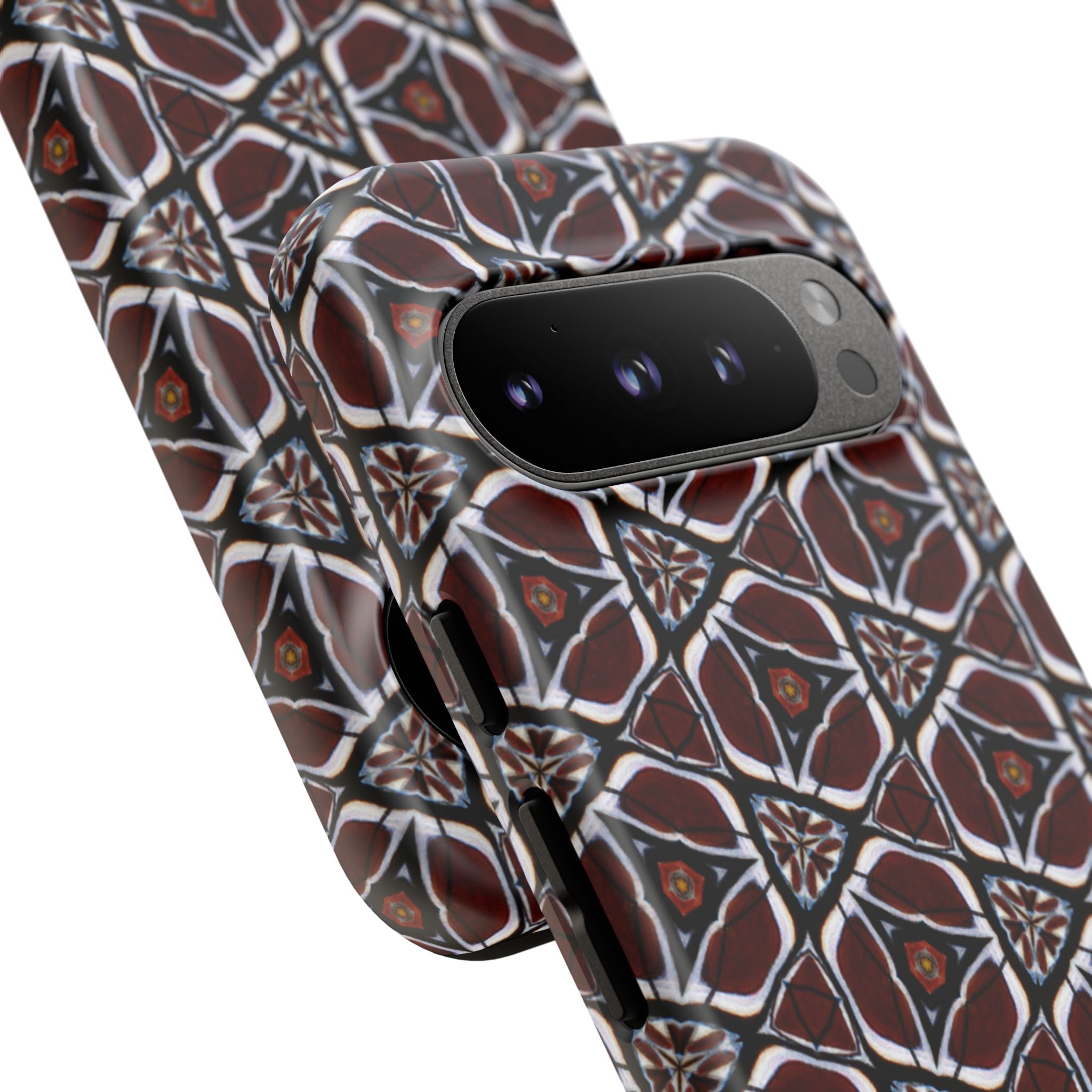 Maroon Butterfly Pattern Phone Case (Samsung)