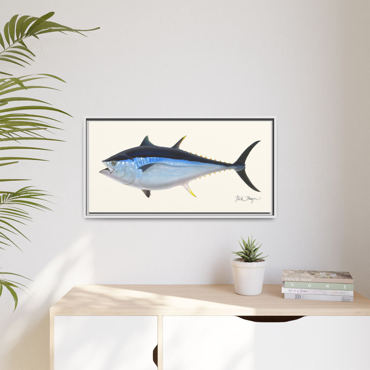 Giant Bluefin Tuna 2 Framed Canvas Print Printify